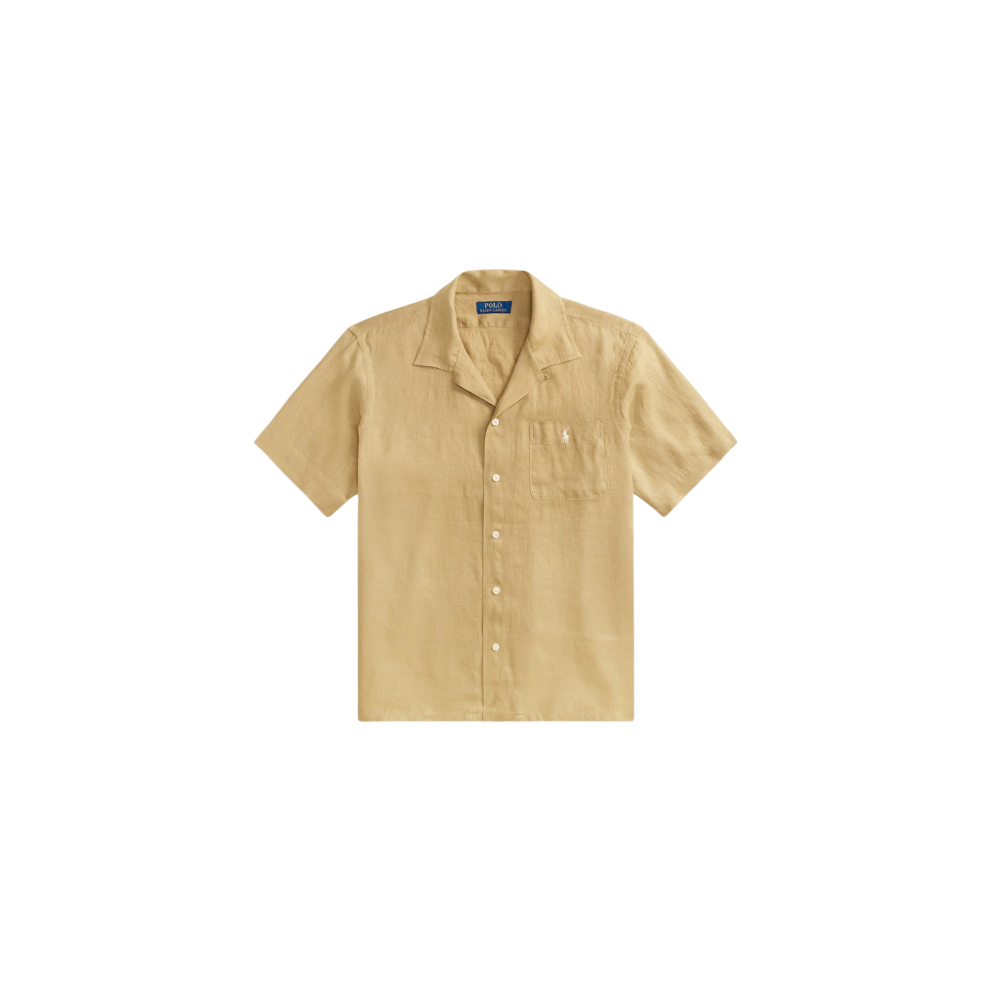 Polo Ralph Lauren Resort Shirt Classic Fit Made Of Linen Cognac