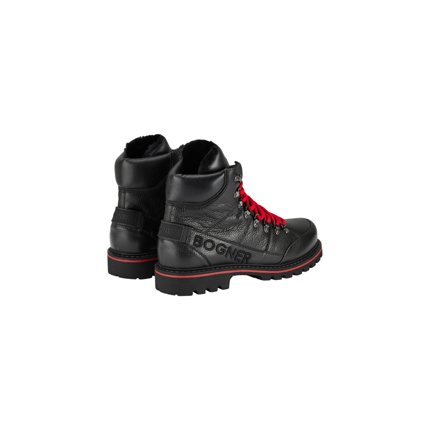 Bogner Lace-up Boots Helsinki S 26 Lined Black / Red