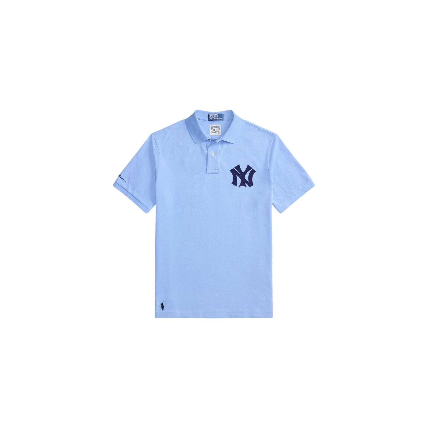 Polo Ralph Lauren Piqué Polo Shirt, Classic Fit Ralph Lauren × Mlb® Collection Blue