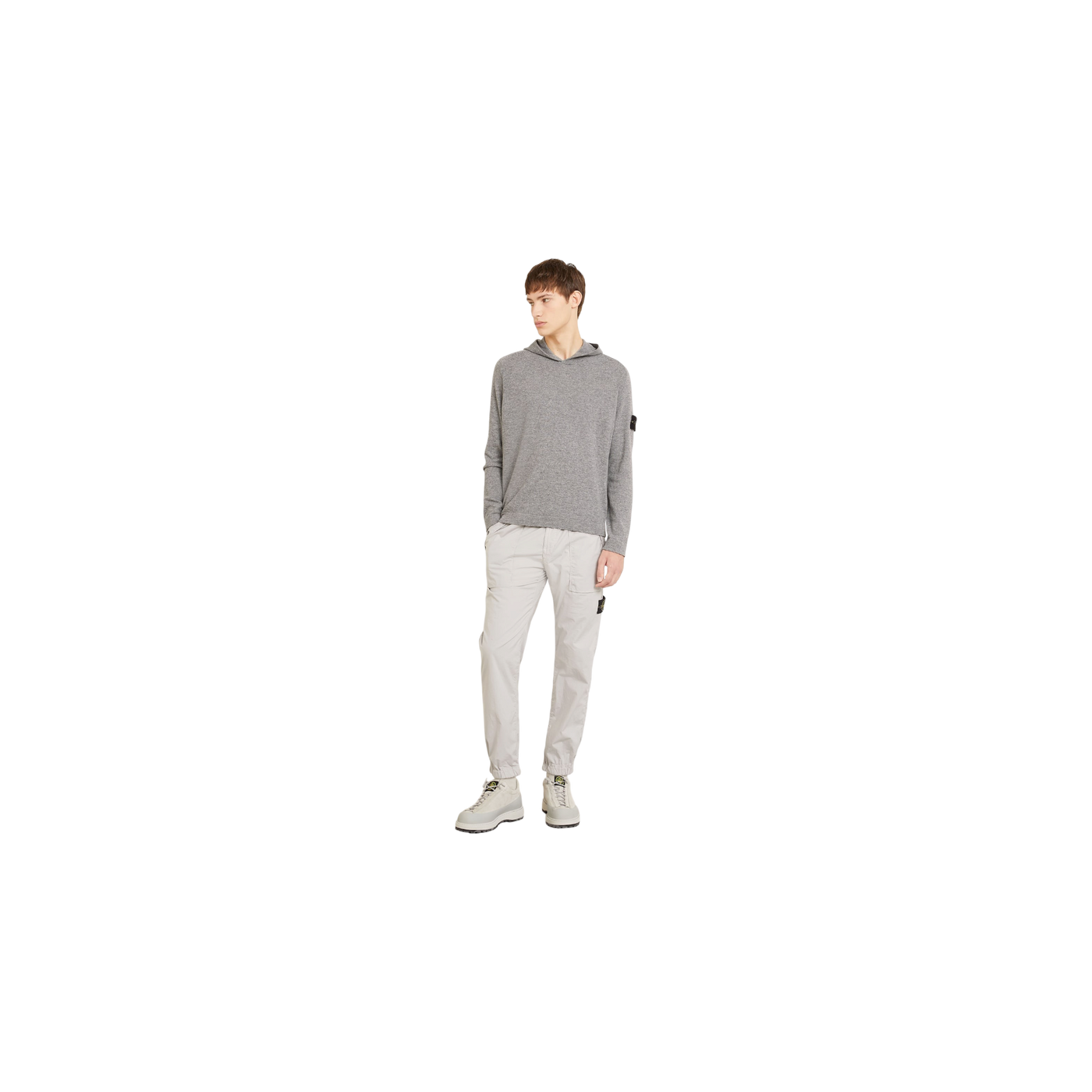 Stone Island Knit Hoodie Gray