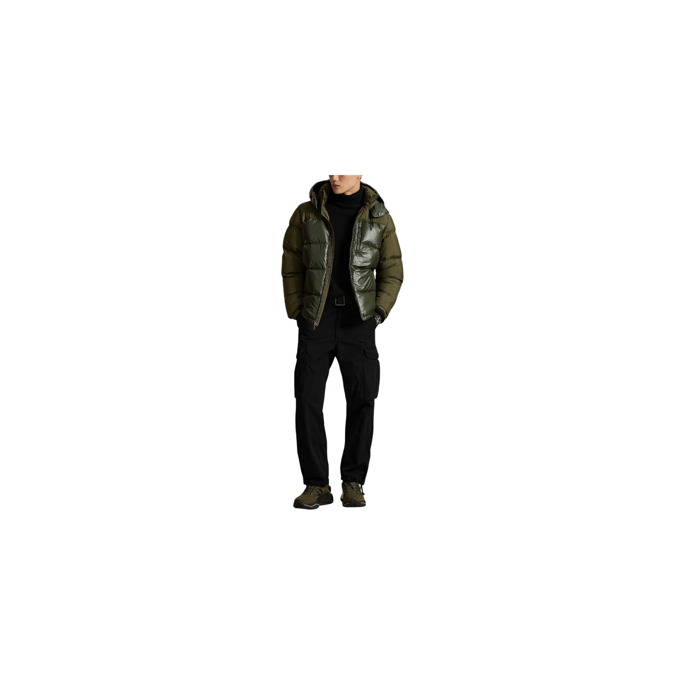 Polo Ralph Lauren Gorham Down Jacket With Detachable Hood Olive