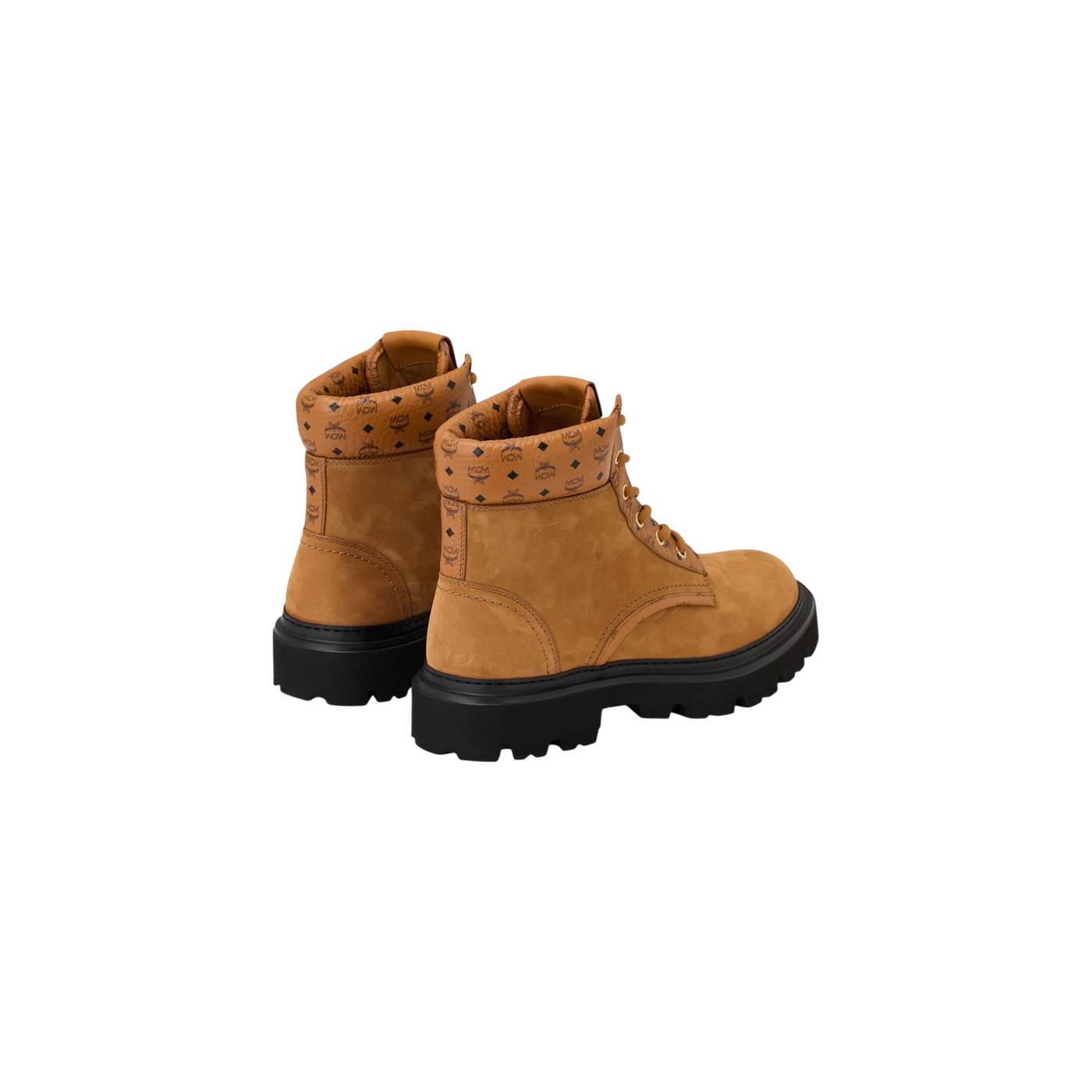 Mcm Lace-up Boots Cognac