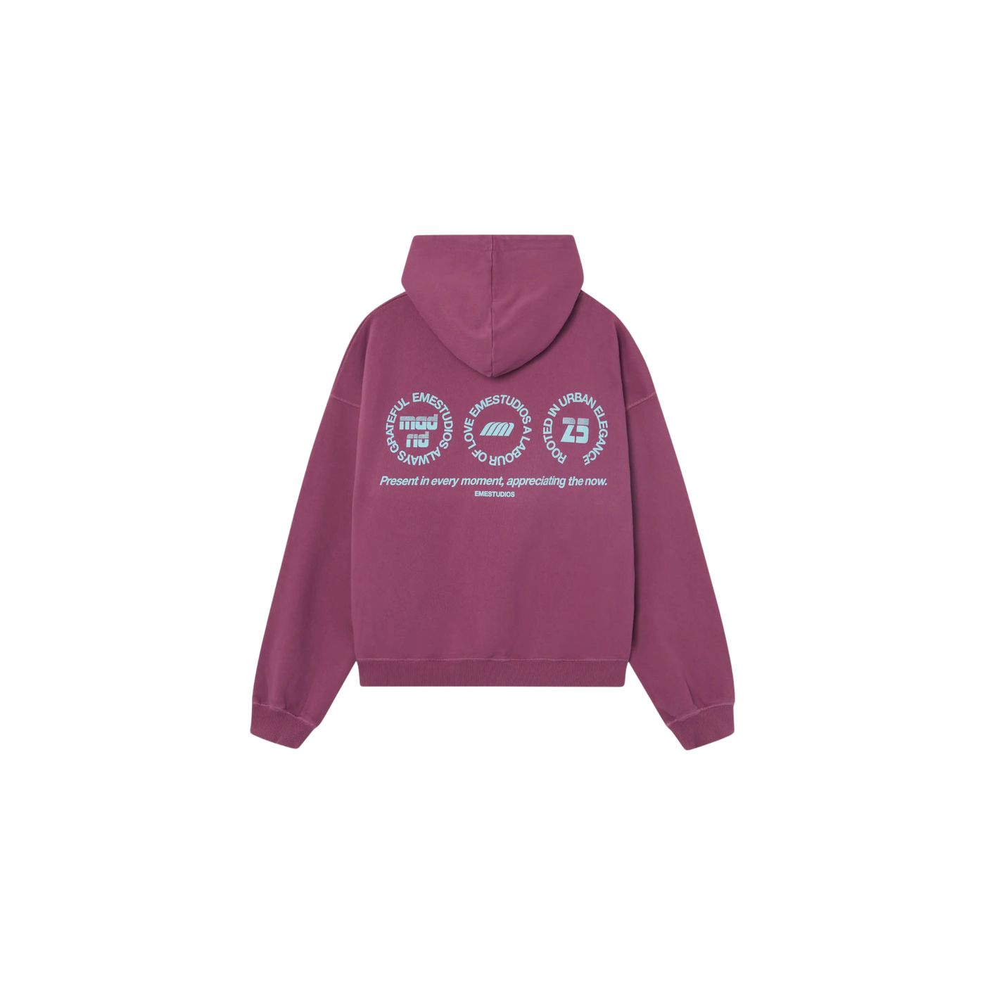 Eme Studios Stamp Maroon Oversized Hoodie