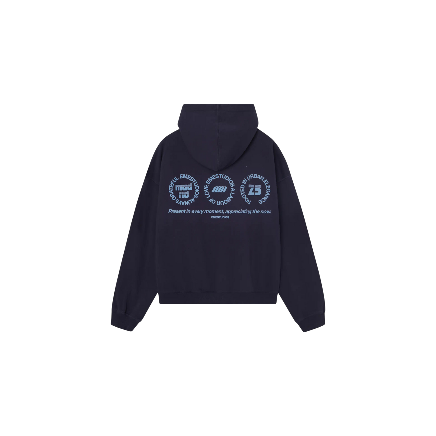 Eme Studios Stamp Navy Oversized Hoodie