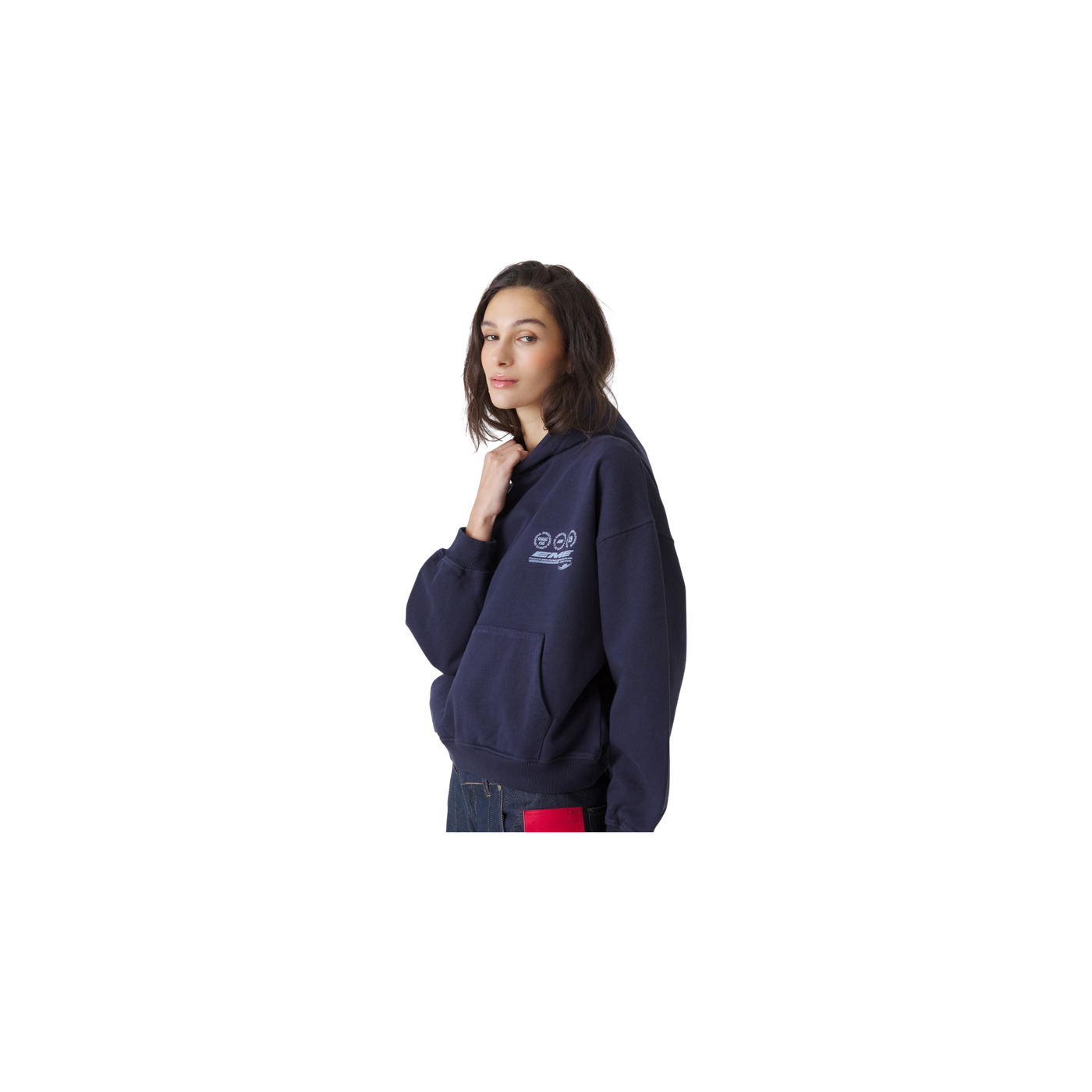 Eme Studios Stamp Navy Oversized Hoodie