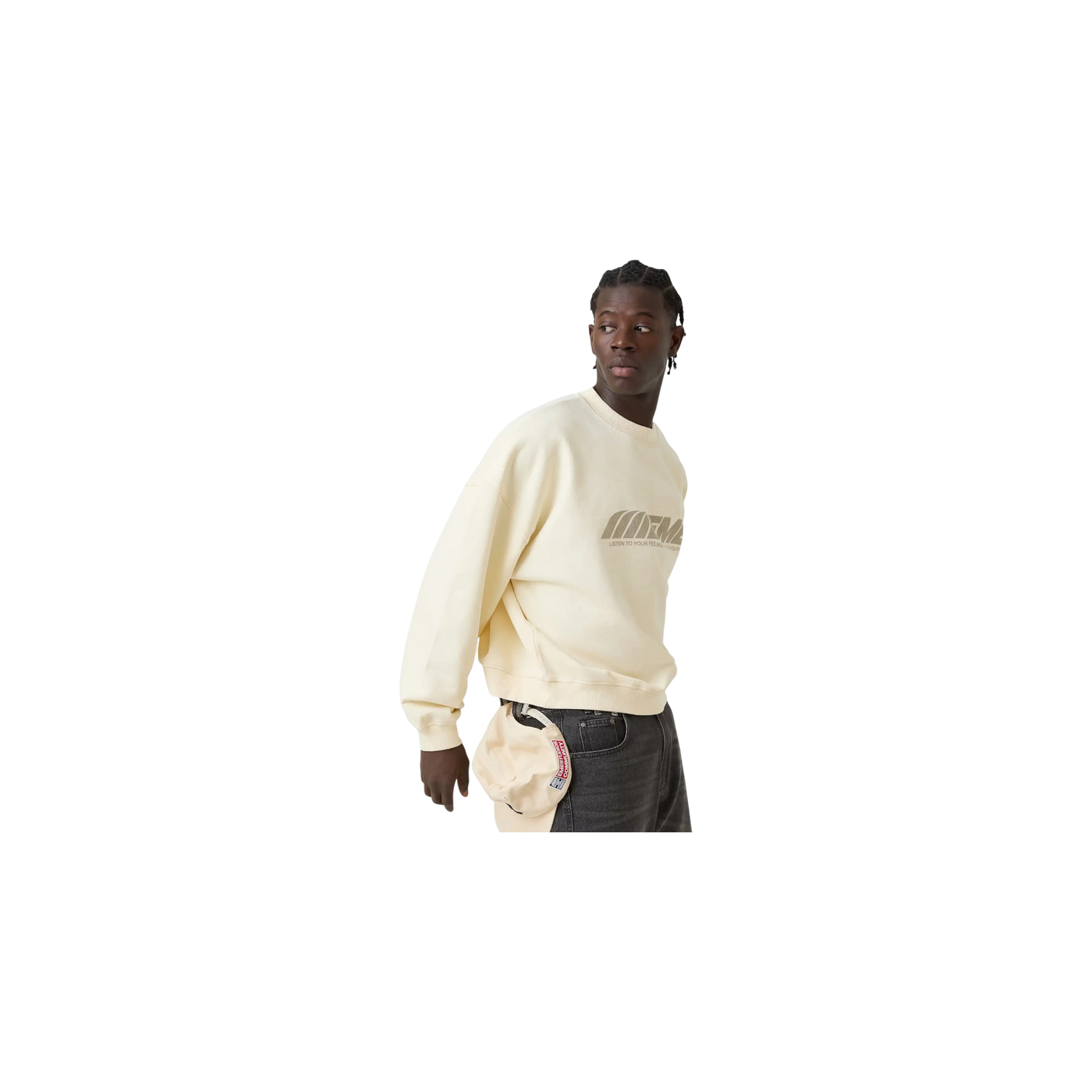 Eme Studios Staple Off Sand Oversized Crewneck
