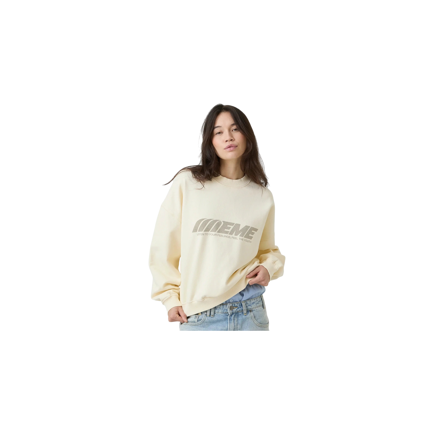 Eme Studios Staple Off Sand Oversized Crewneck