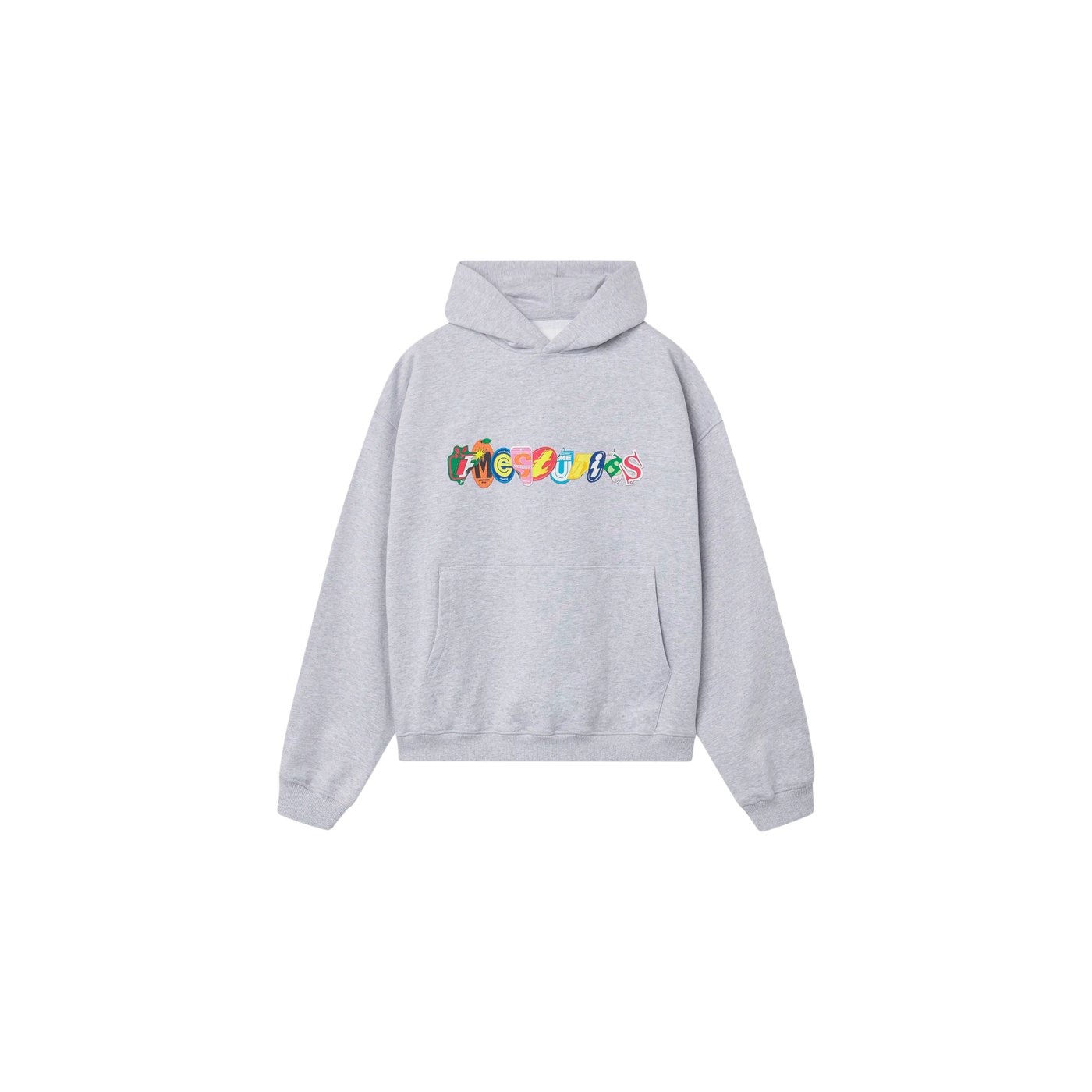 Eme Studios Stickers Grey Oversized Hoodie