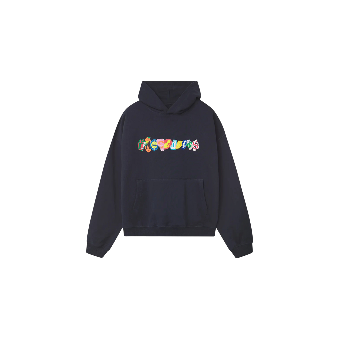 Eme Studios Stickers Navy Oversized Hoodie