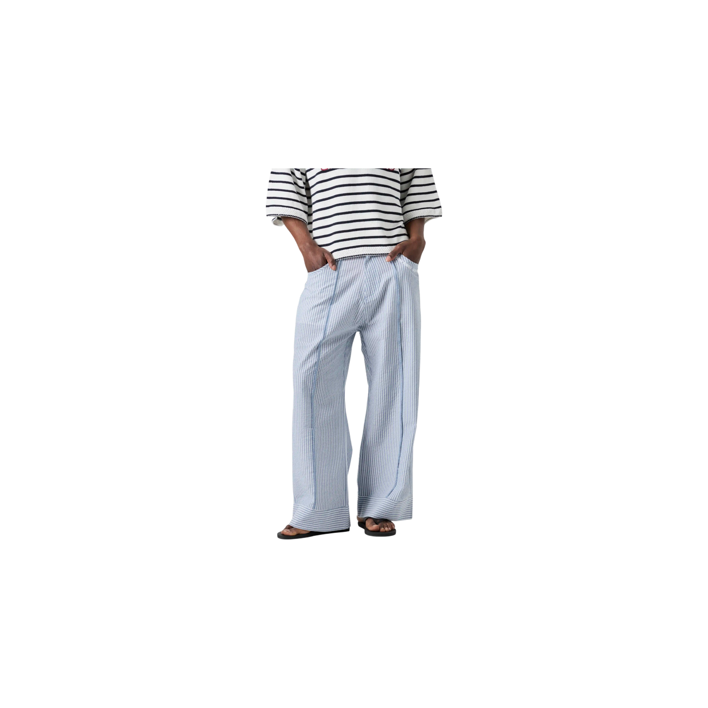 Eme Studios Striped Frost Baggy Pants