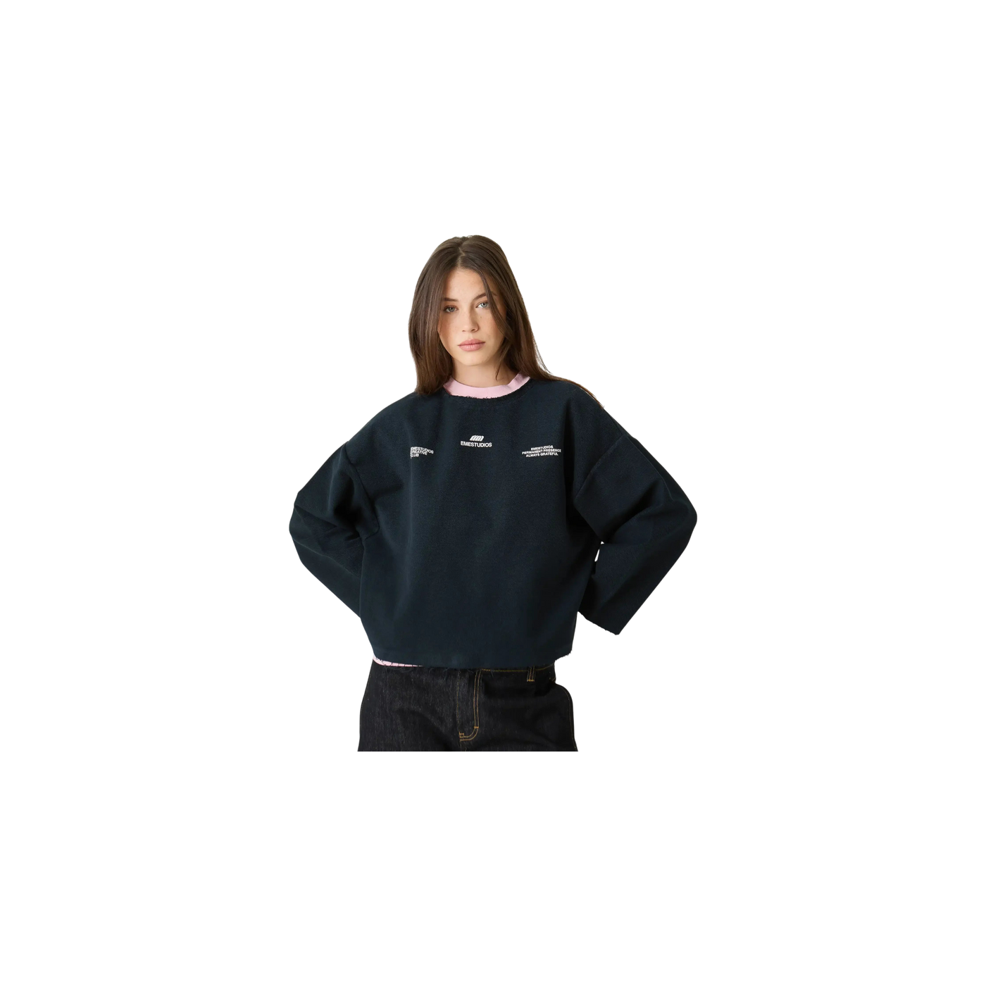 Eme Studios Suit Navy Oversized Crewneck