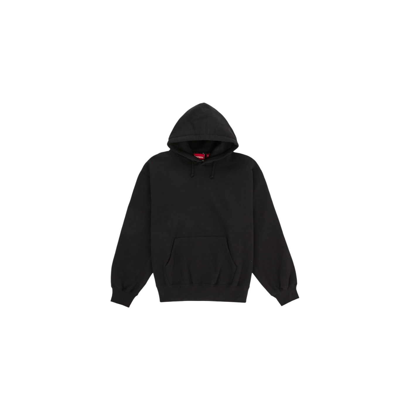 Supreme Satin Applique Hooded Sweatshirt (Ss26) Black