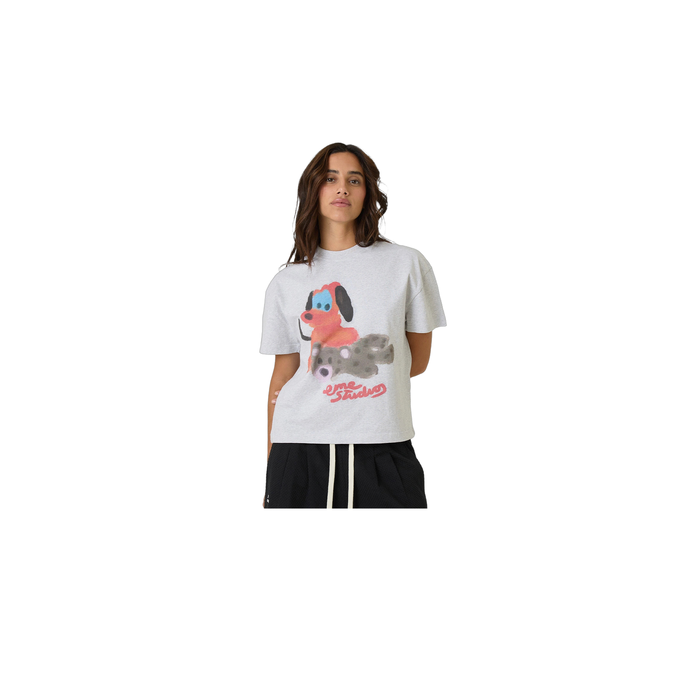 Eme Studios Teddy Heather Grey Oversized T-Shirt