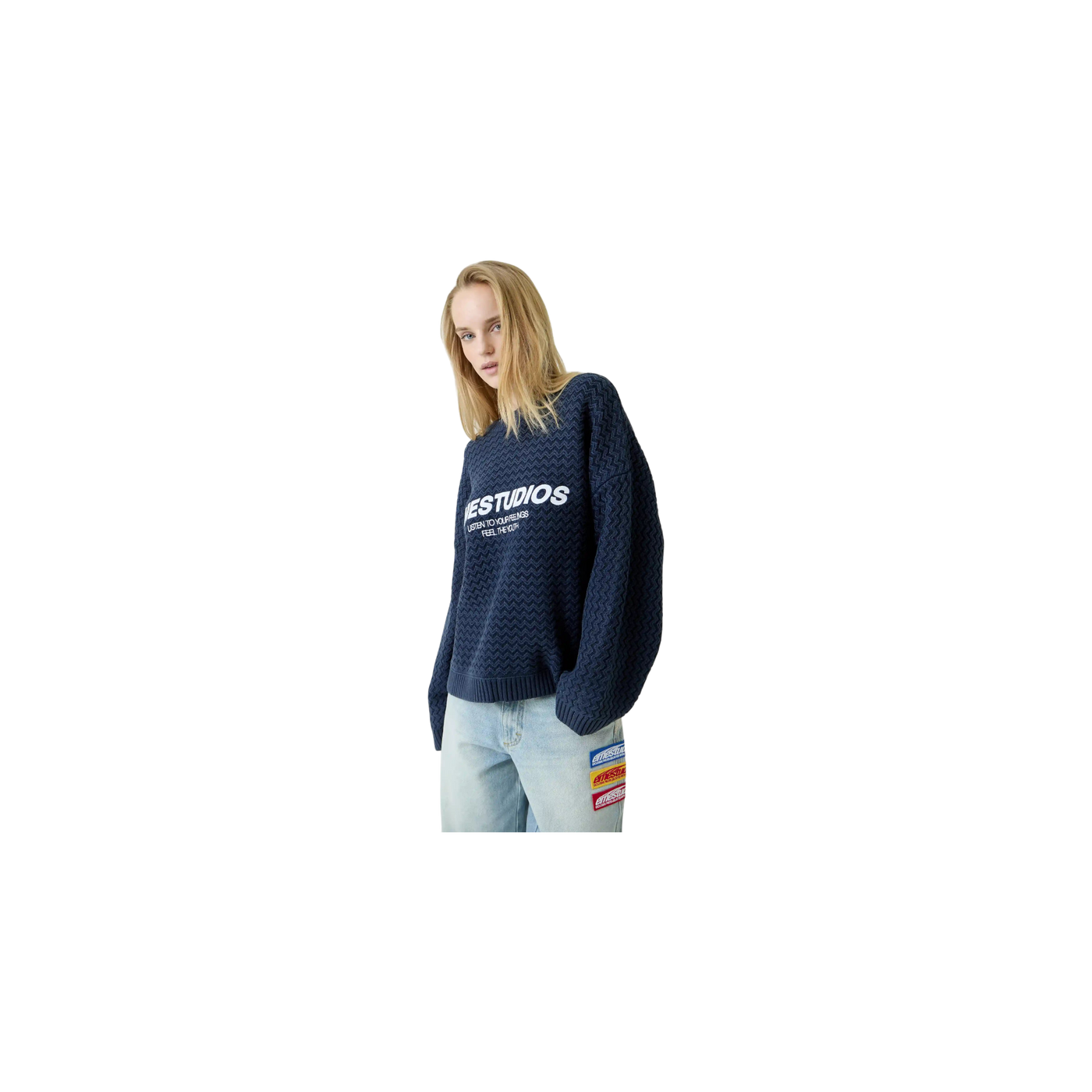 Eme Studios Thesis Navy Knit Sweater