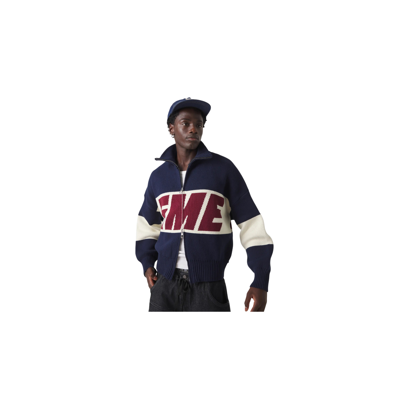 Eme Studios Thrill Navy Zipper Knit