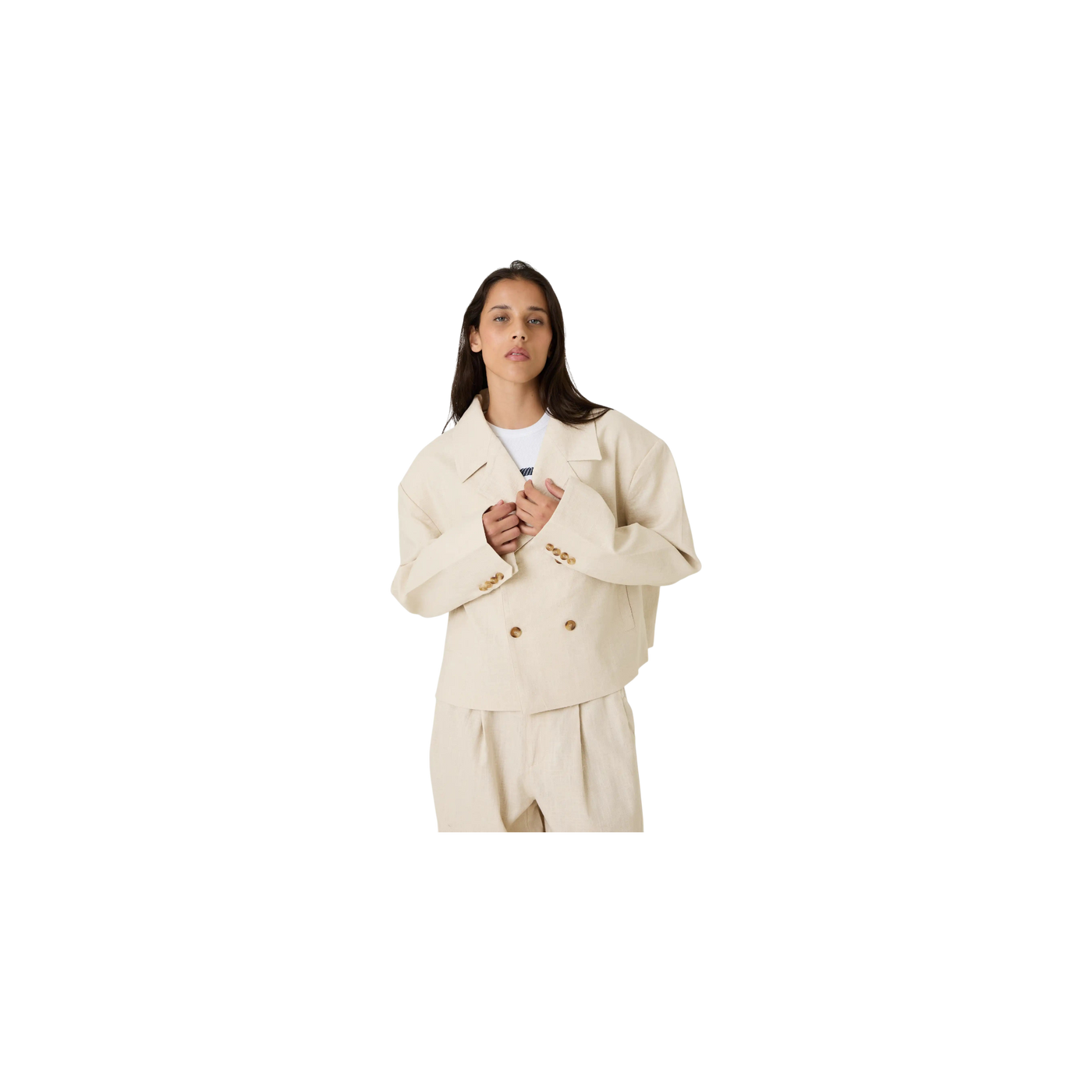 Eme Studios Tide Off Sand Linen Blazer