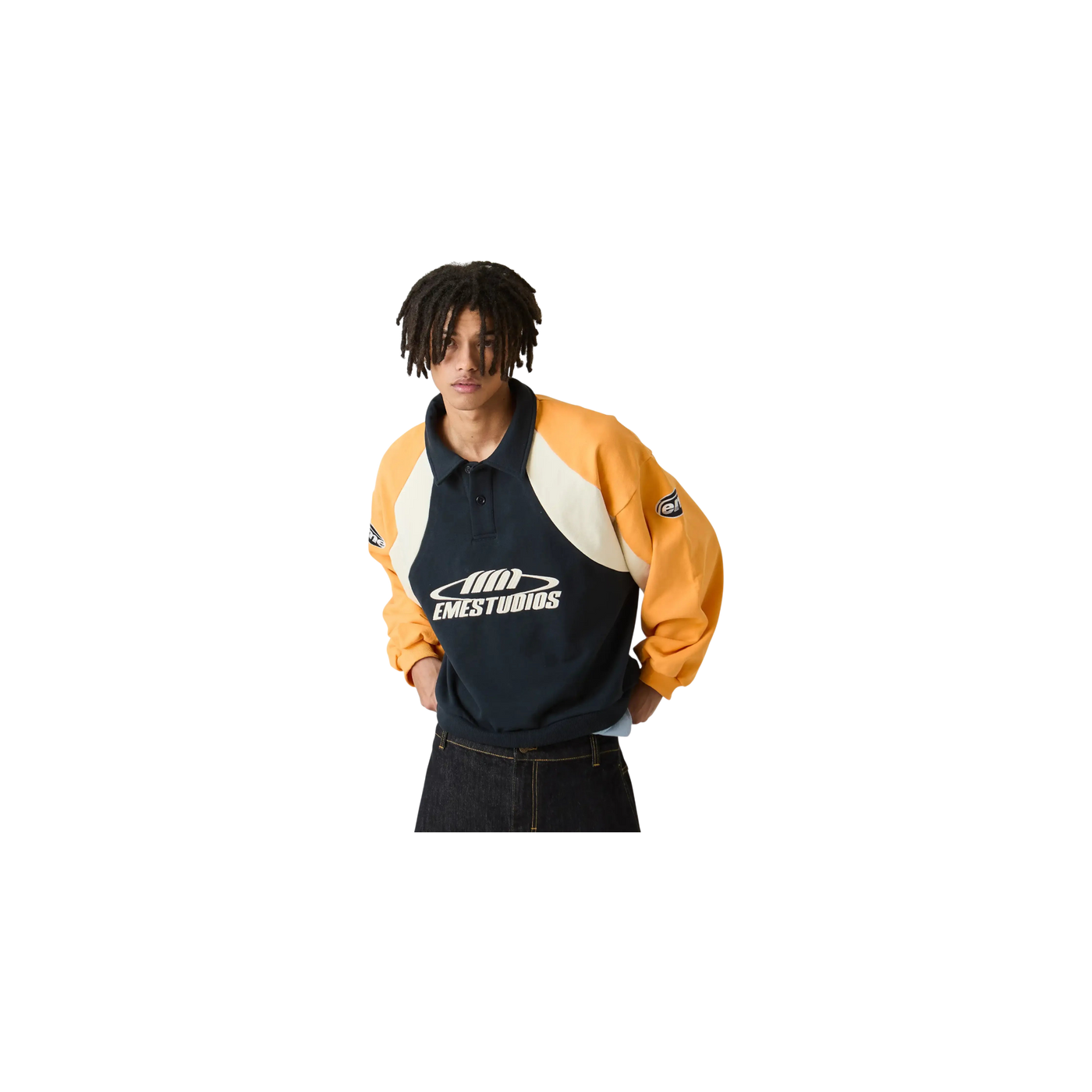 Eme Studios Tipton Tangerine Polo Crewneck