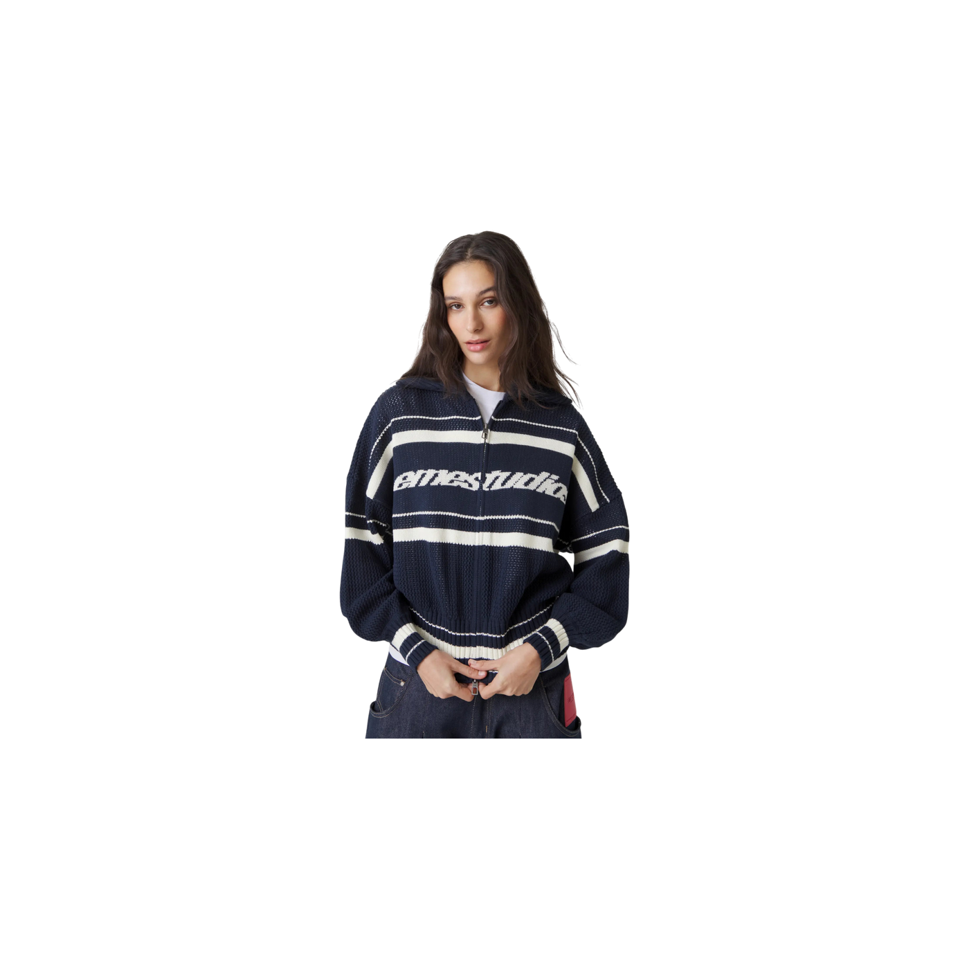 Eme Studios Unit Navy Zipper Knit
