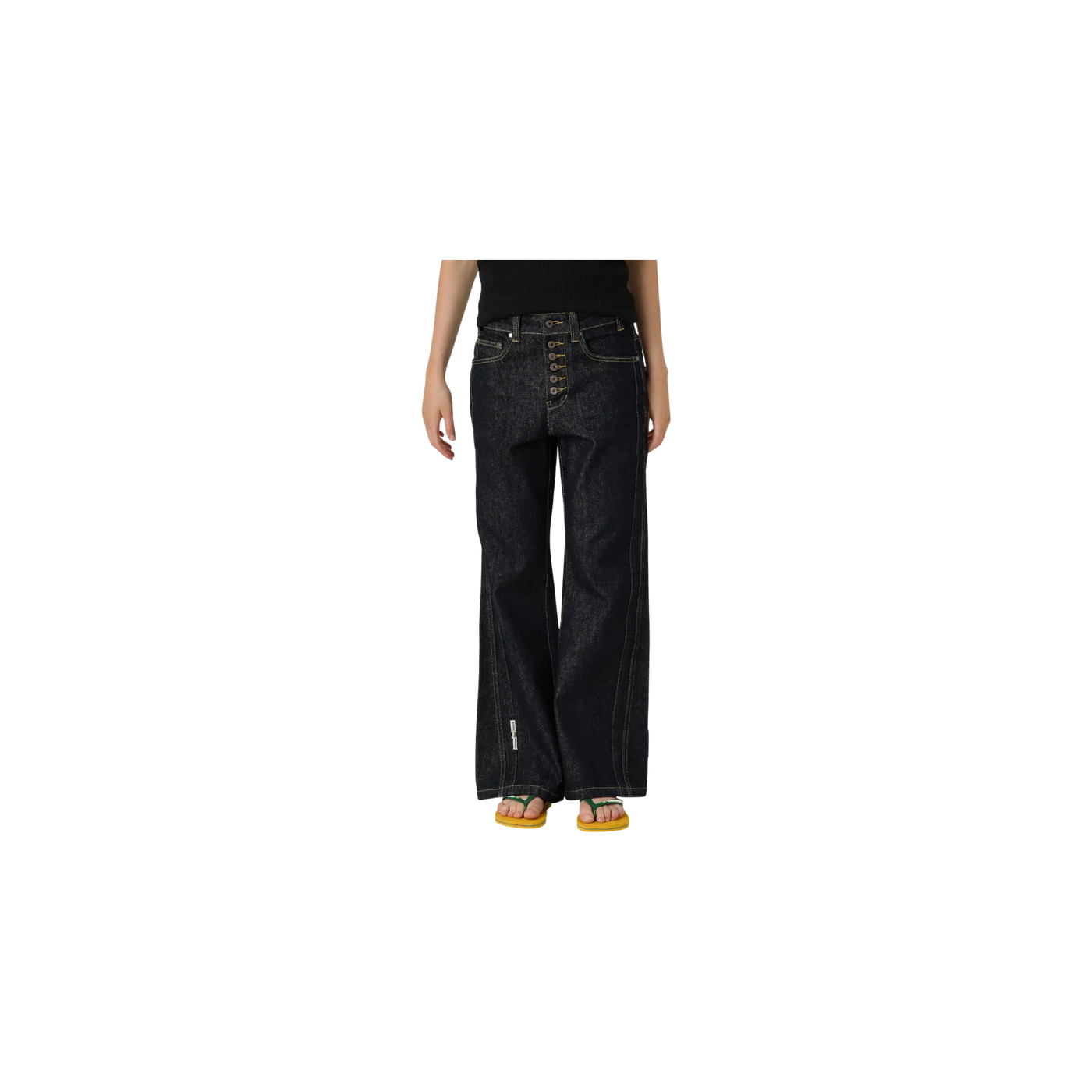 Eme Studios Vitel Flared Raw Denim Pants