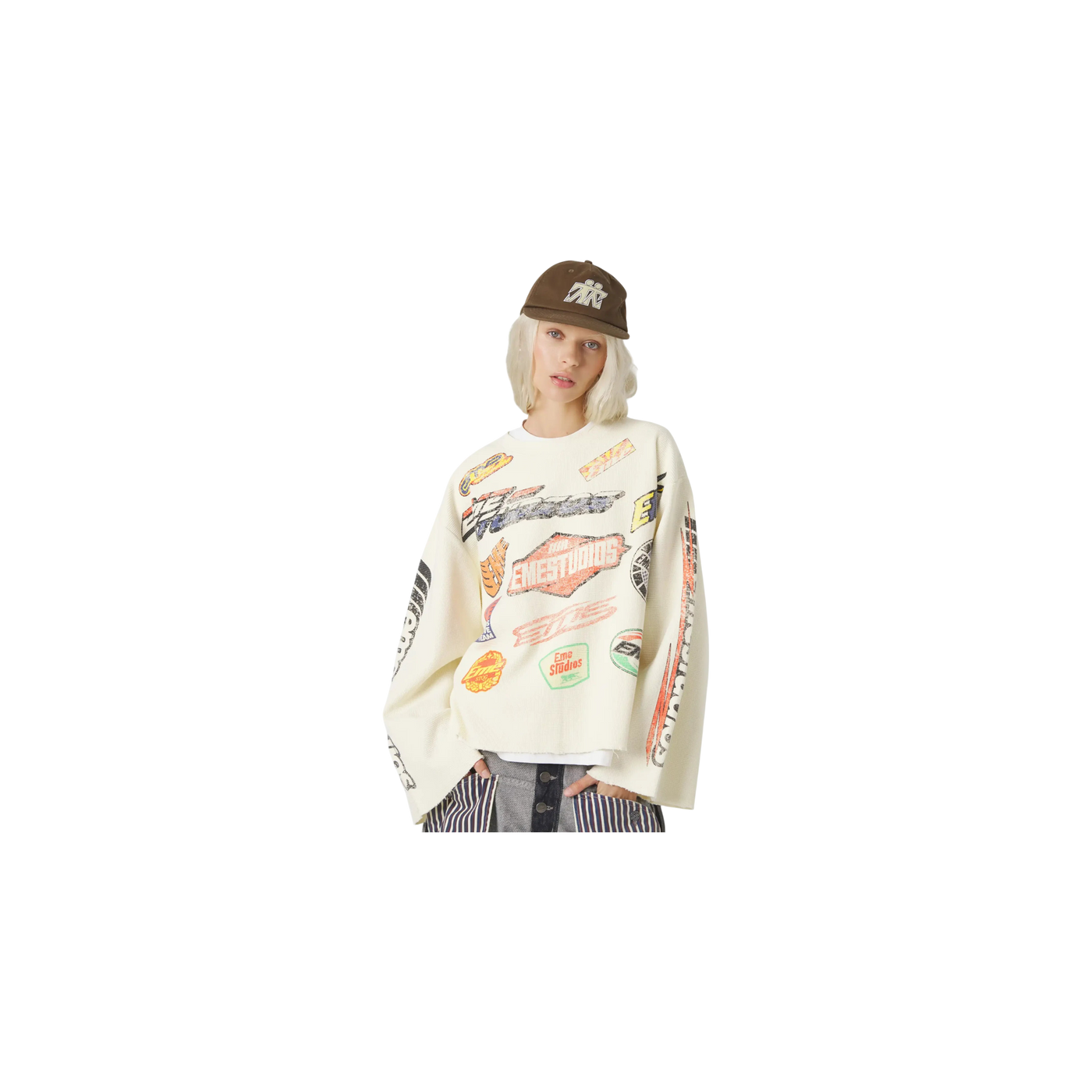 Eme Studios Waffle Off Sand Crewneck