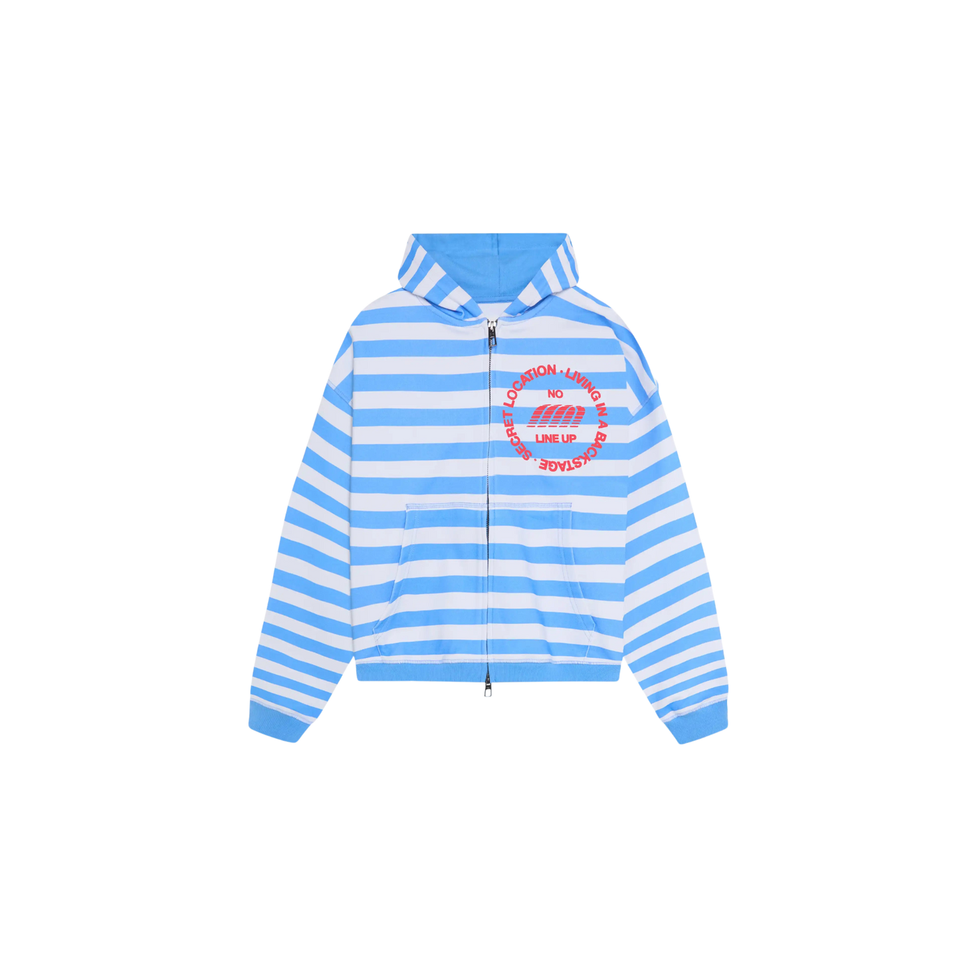 Eme Studios Wander Blue Cropped Boxy Full Zip