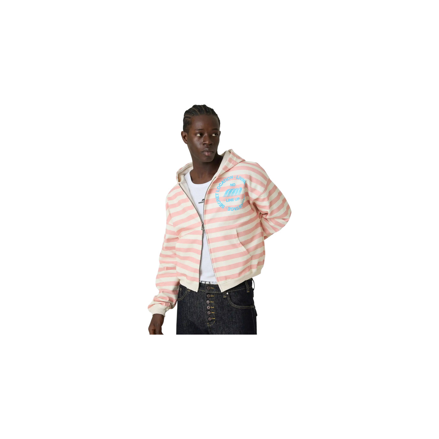 Eme Studios Wander Pink Cropped Boxy Full Zip