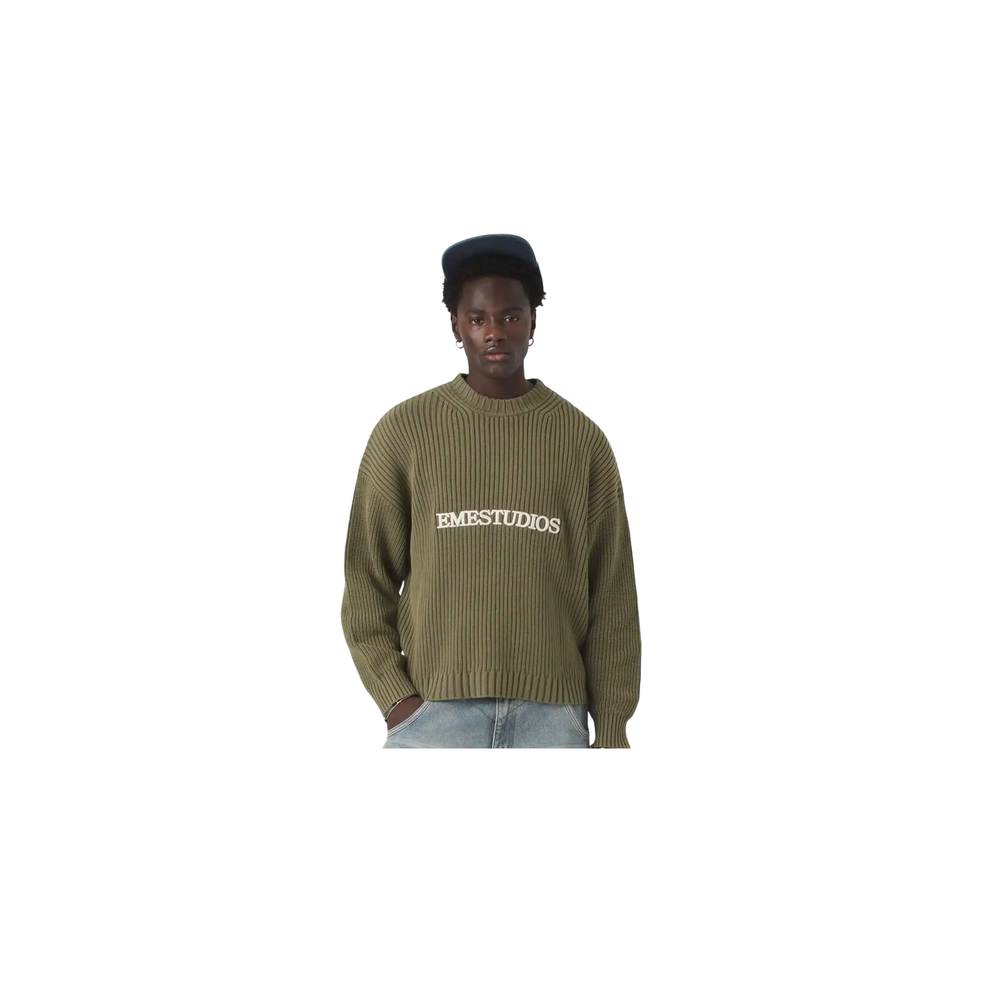 Eme Studios Yoss Olive Knit Sweater