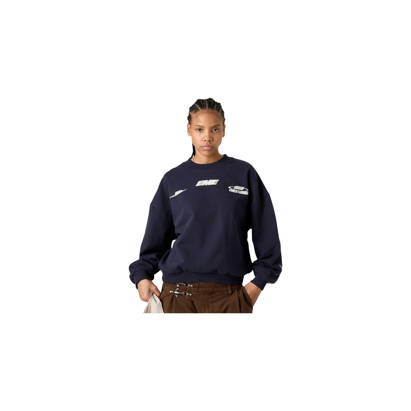 Eme Studios Zenit Navy Oversized Crewneck