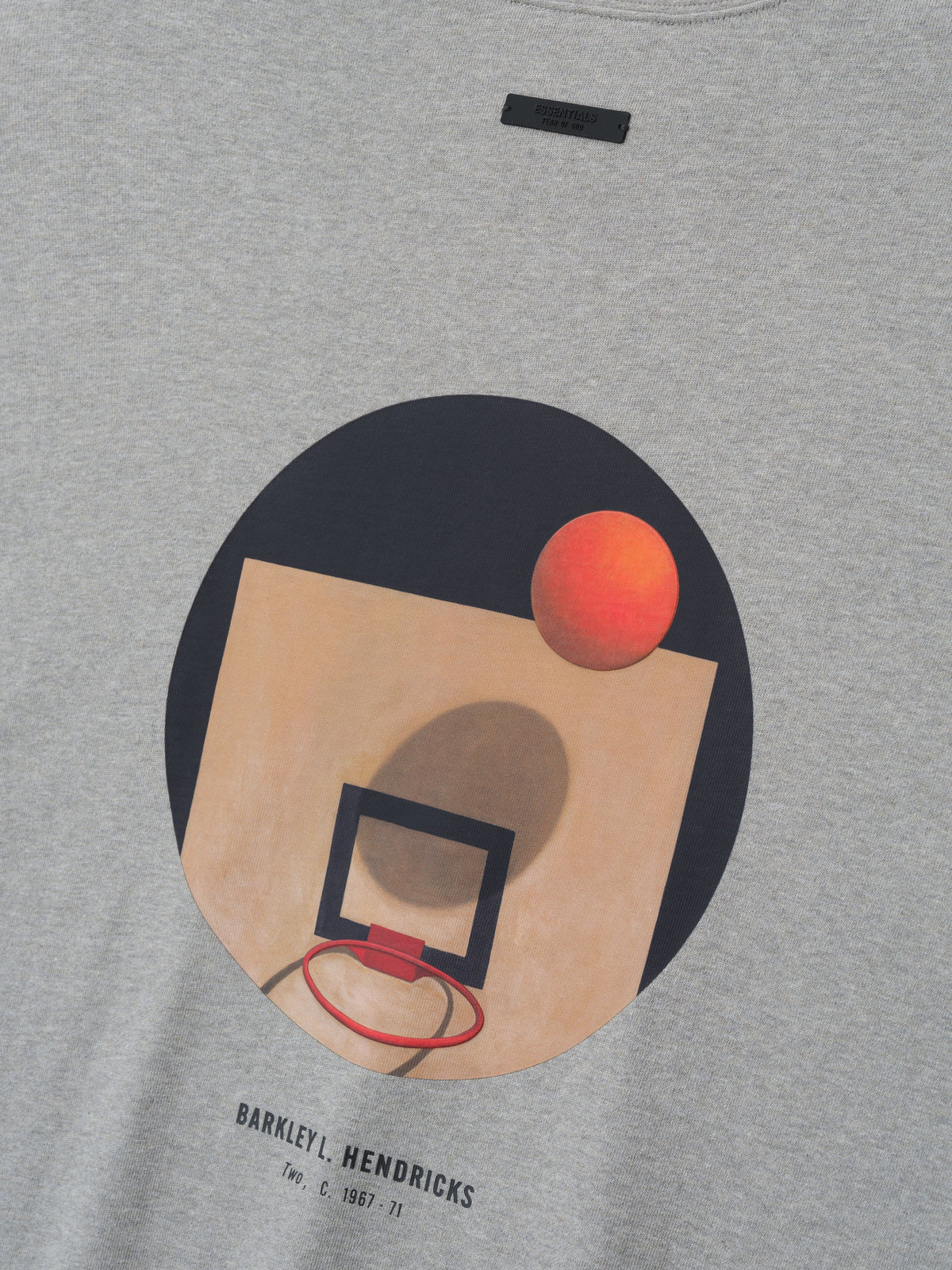 Remera Manga Larga Fear of God Essentials Nba x Barkley Hendricks V-neck Concrete Heather