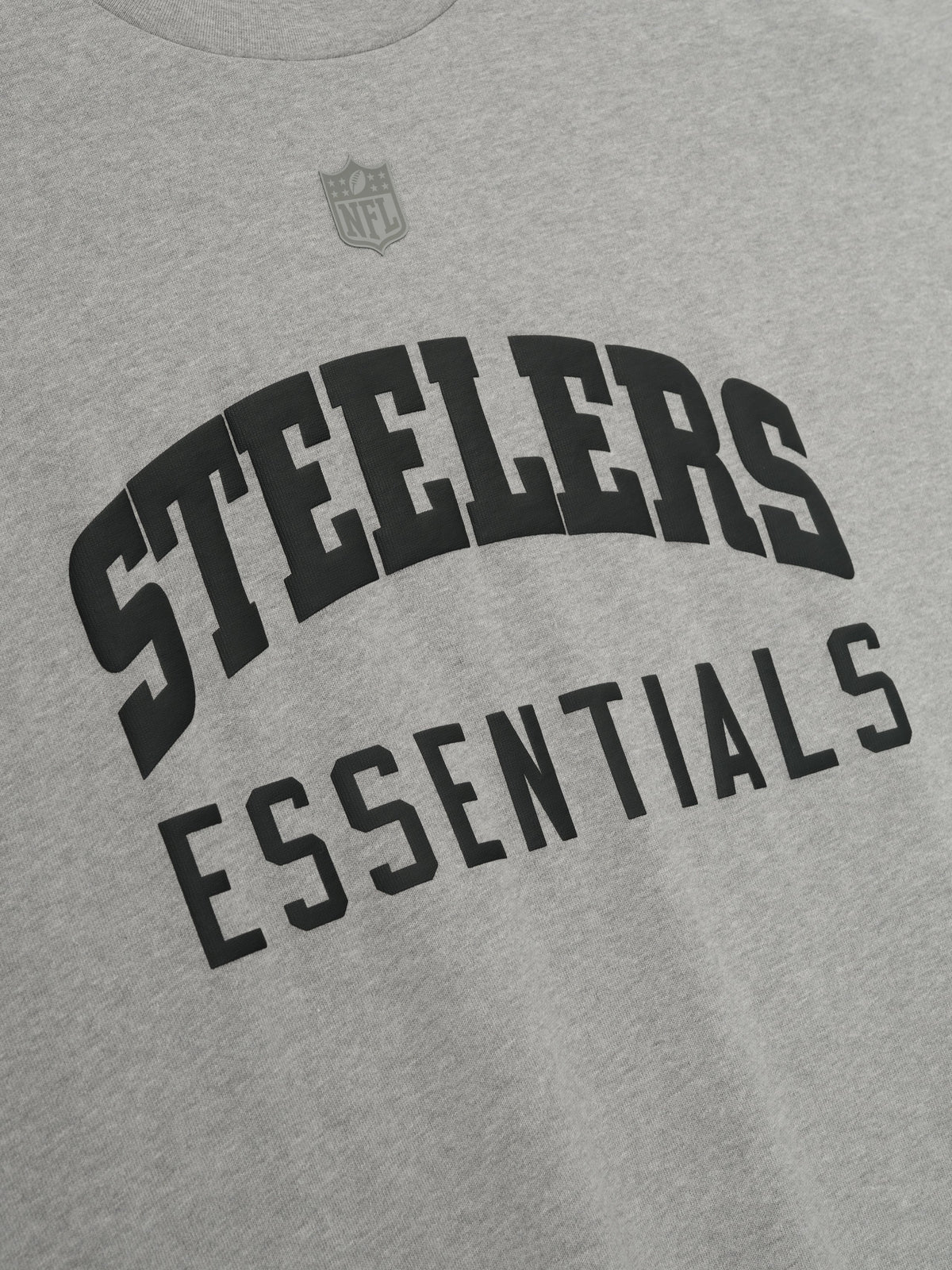 Remera Fear of God Essentials Steelers 90s 3 4 Sleeve Football Concrete Heather