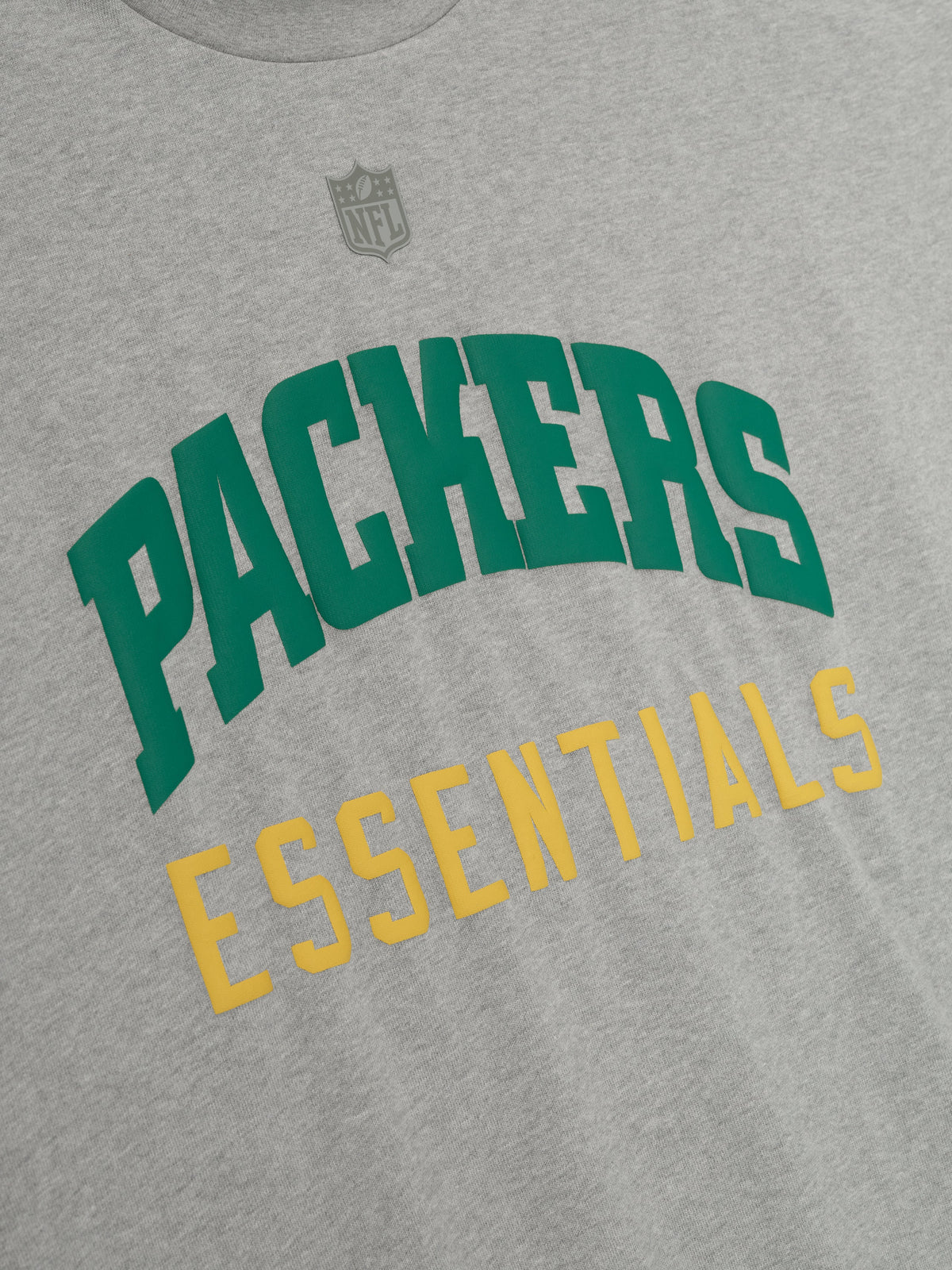 Remera Fear of God Essentials Packers 90s 3 4 Sleeve Football Concrete Heather