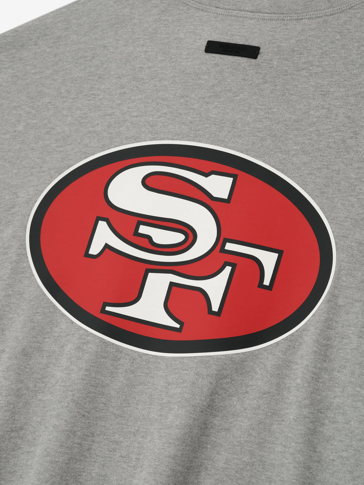 Remera Fear of God Essentials Forty Niners 90s 3 4 Sleeve Football Concrete Heather