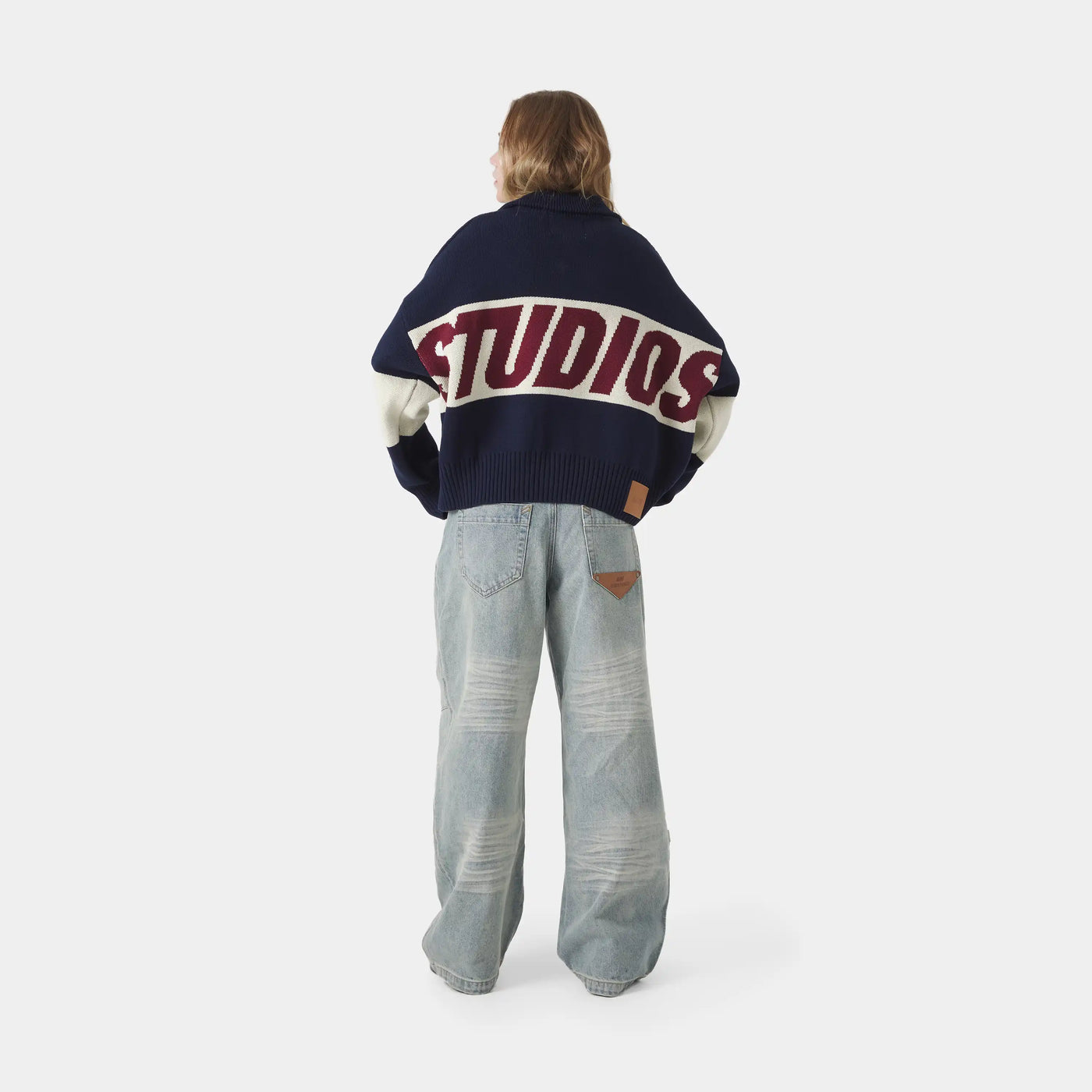 Eme Studios Thrill Navy Zipper Knit