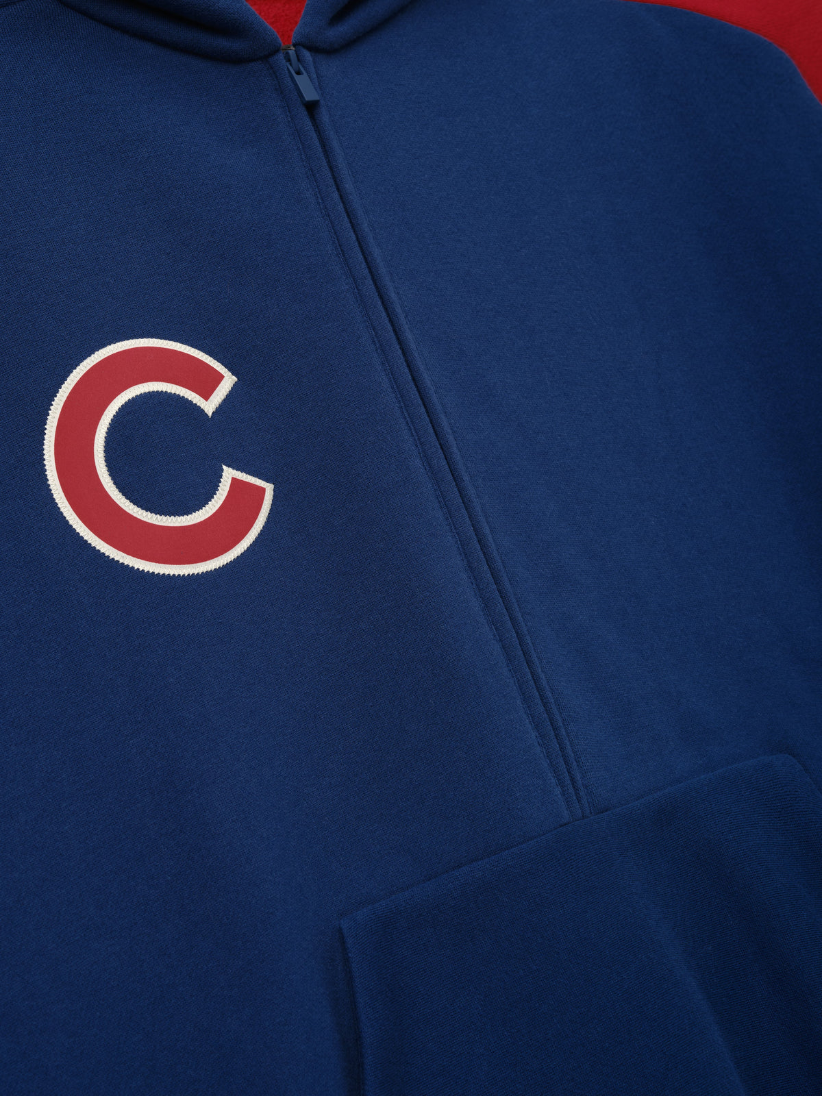 Buzo Fear of God Essentials Cubs Raglan Half Zip Sport Estate Blue/ Stone Red