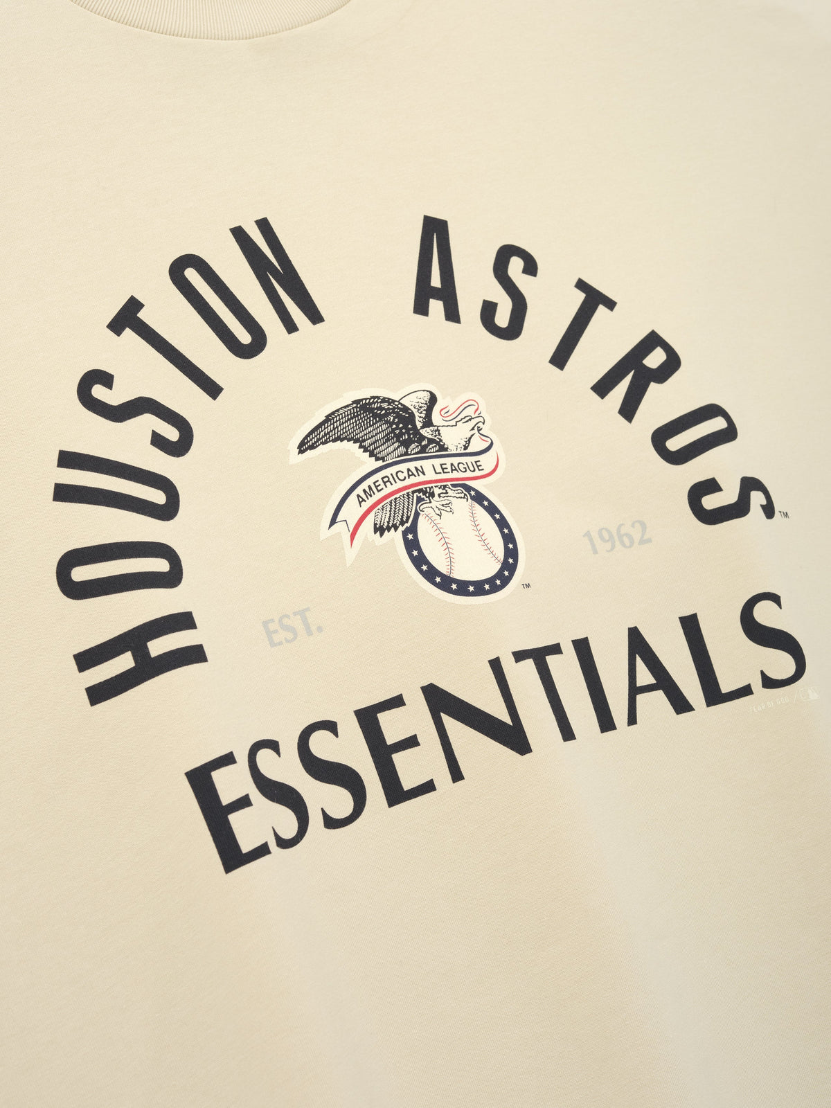 Remera Fear of God Essentials Astros American League Merch Sandstone