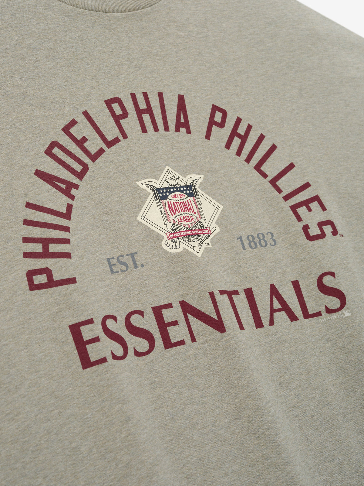 Remera Fear of God Essentials Phillies National League Merch Seal Heather