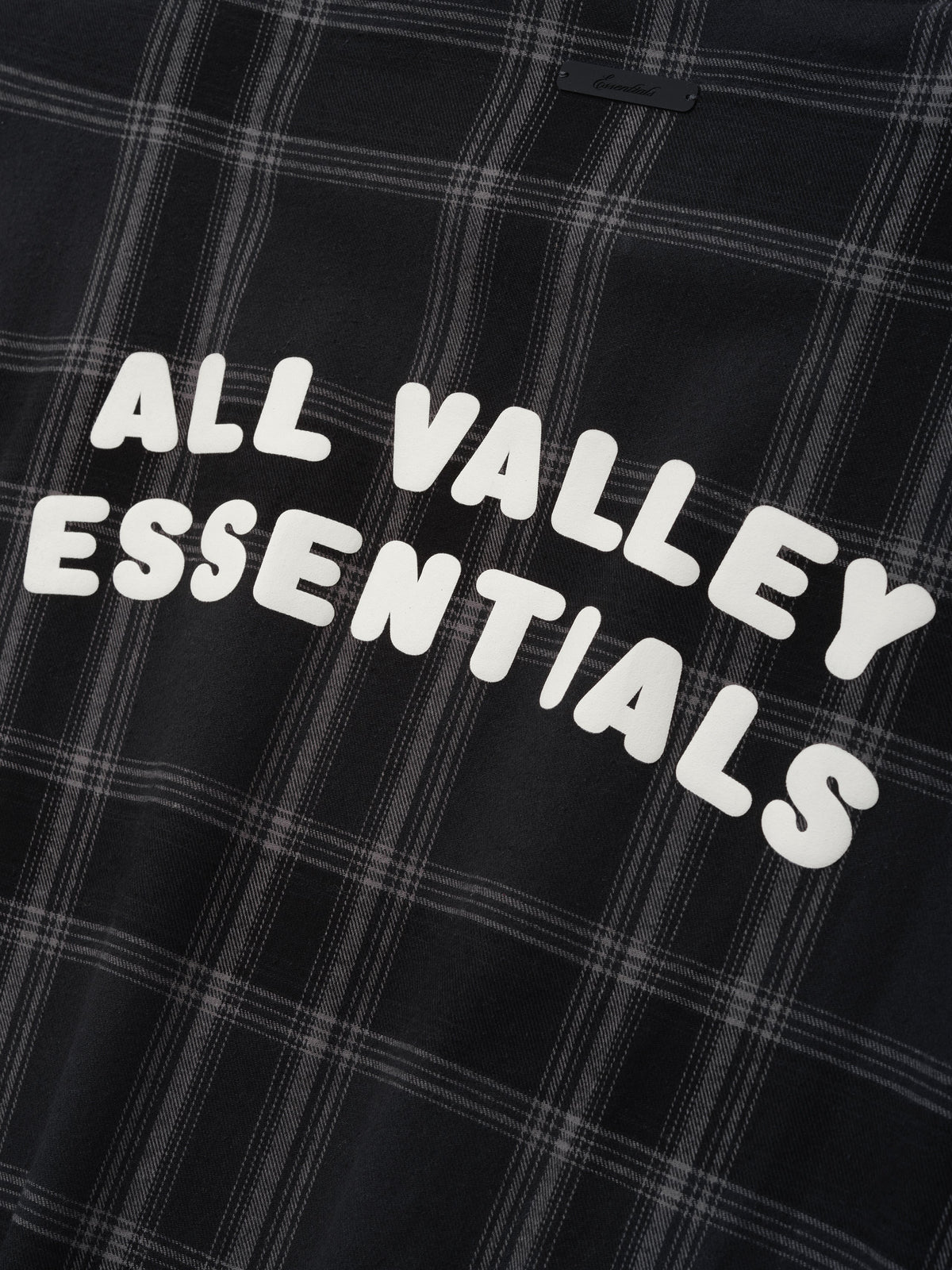 Camisa Fear of God Essentials Flannel Button Up Vintage Black Plaid