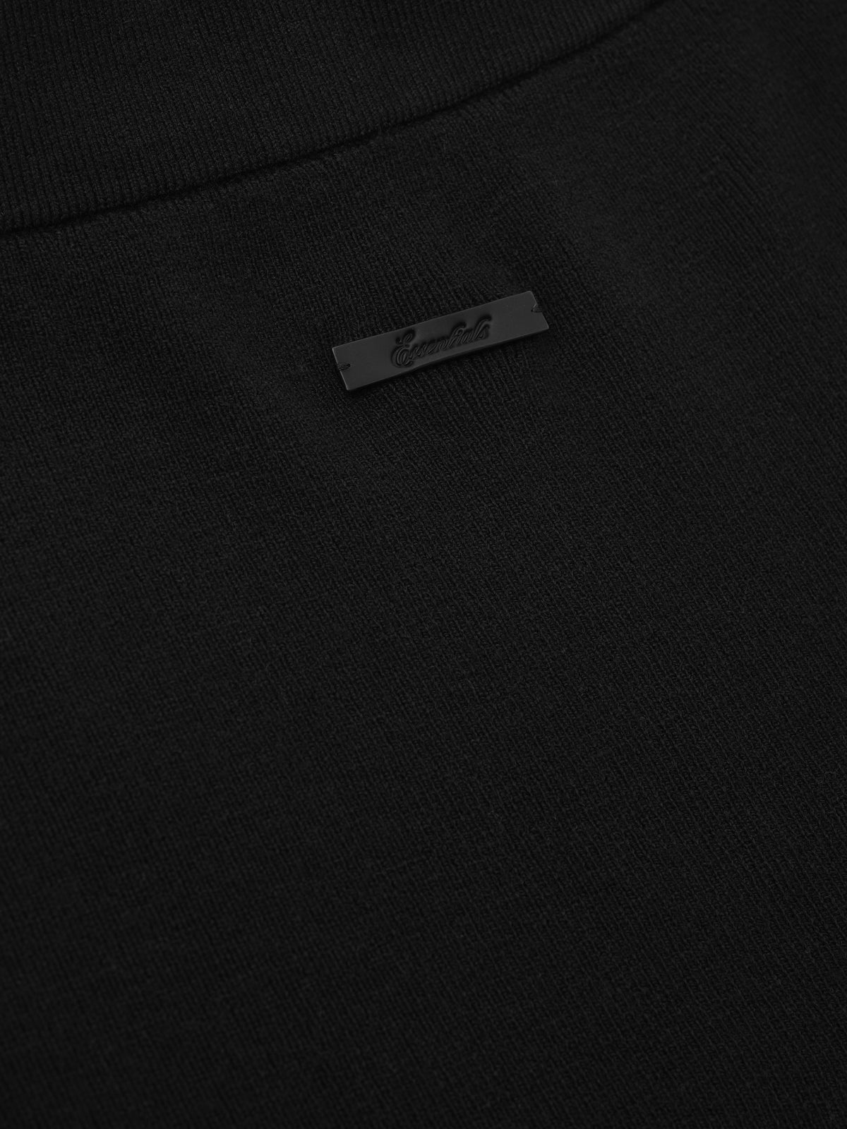 Pollera Fear of God Essentials Rib Knit Long Skirt Vintage Black