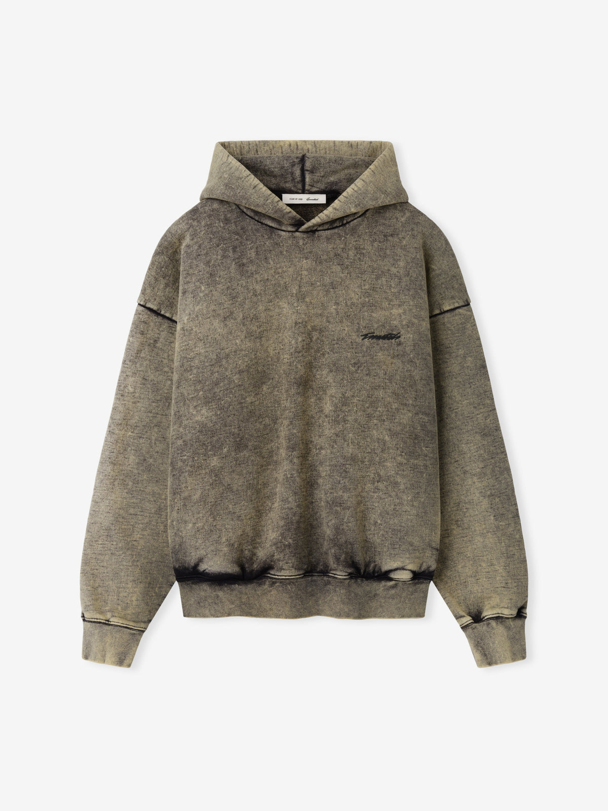 Buzo Fear of God Essentials Classic Raglan Sulphur Black Cloud Wash