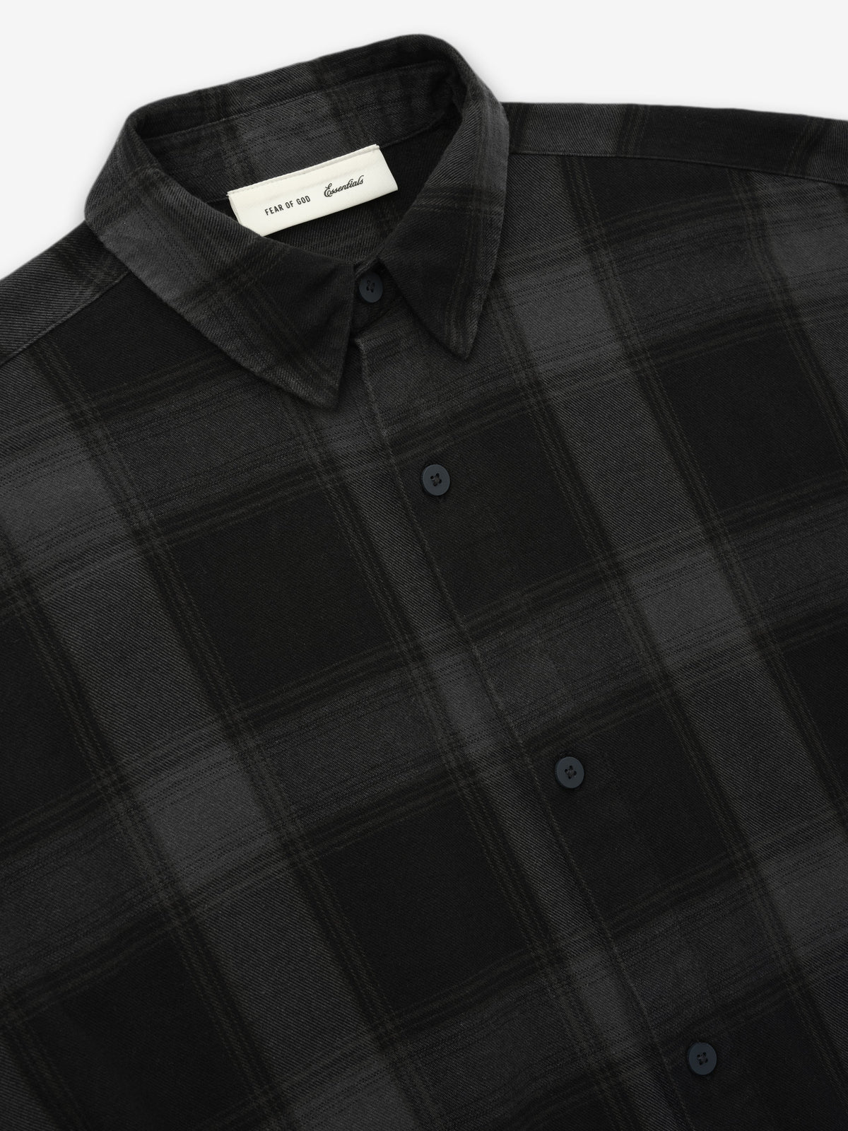 Camisa Fear of God Essentials Black Plaid