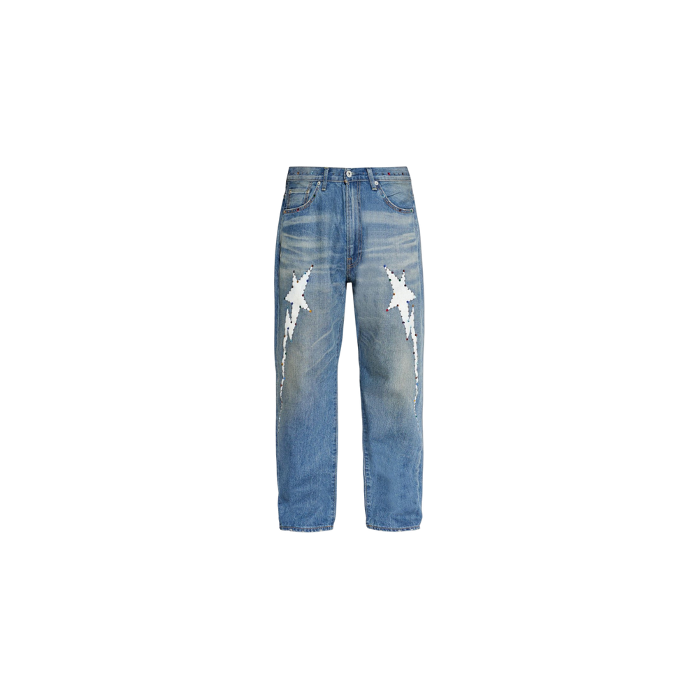 A BATHING APE® Crystal Appliquéd Jeans