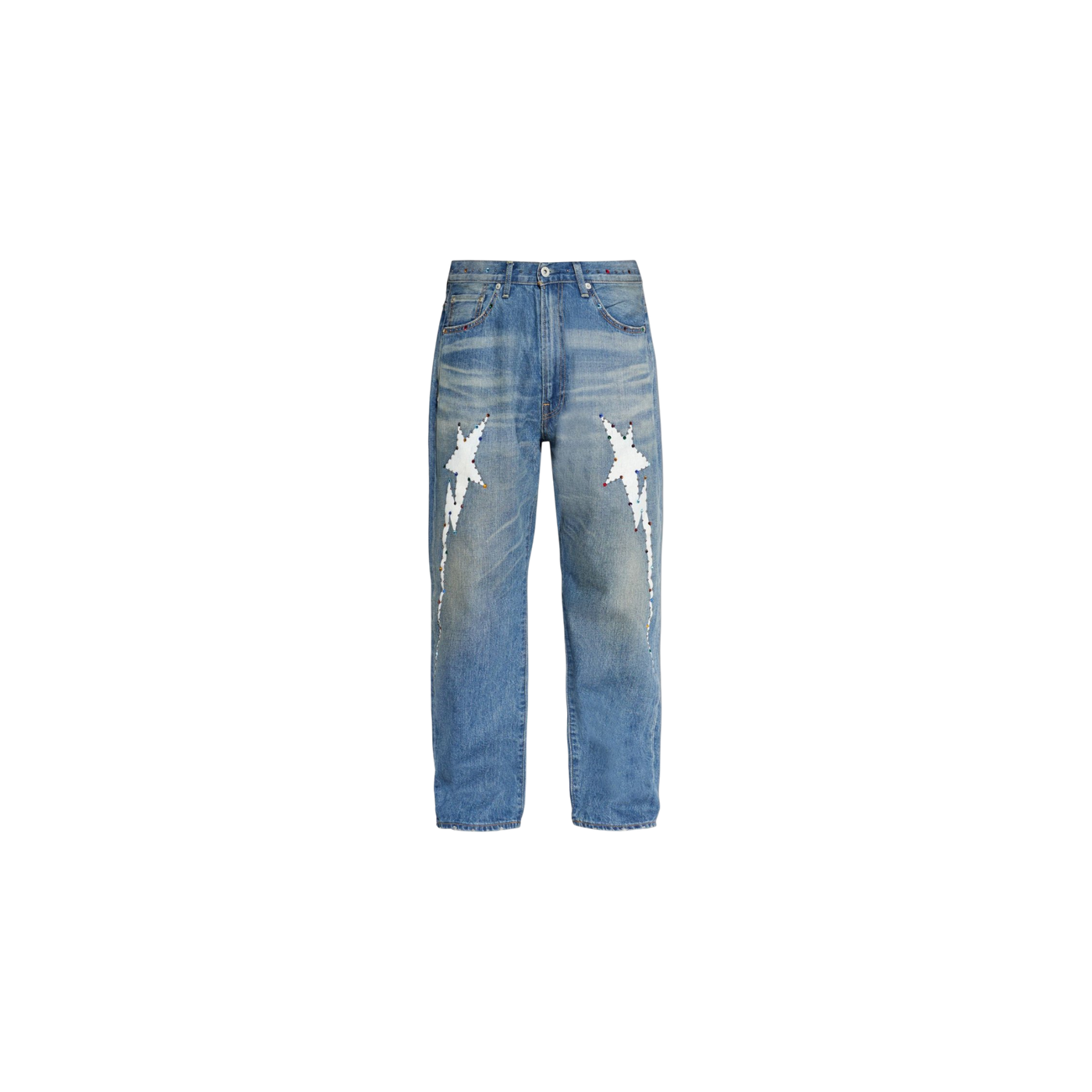 A BATHING APE® Crystal Appliquéd Jeans