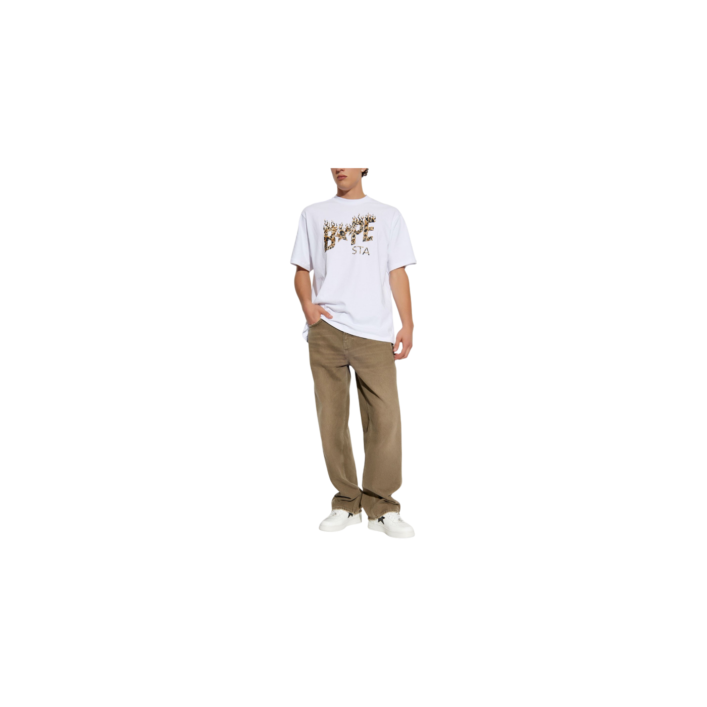 A BATHING APE® Flame Logo Print T-Shirt