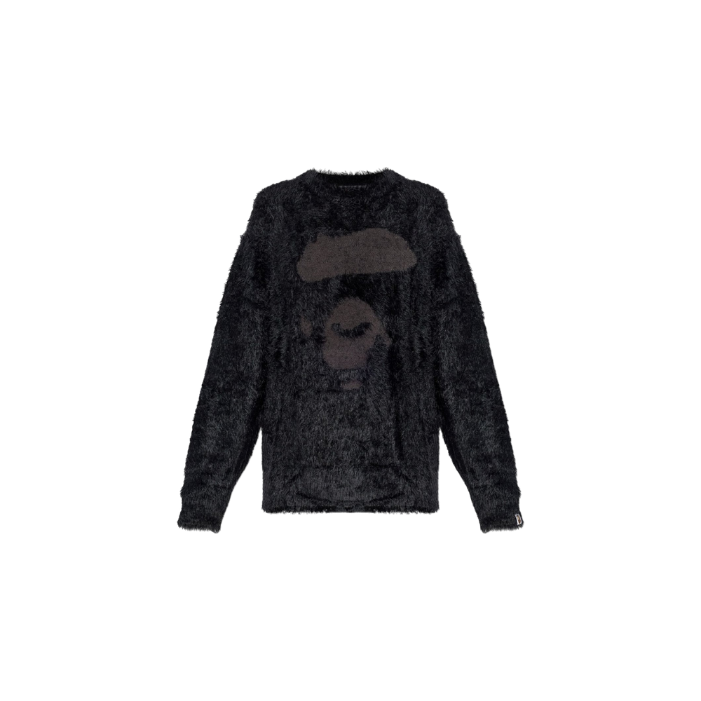 A BATHING APE® Fuzzy Logo Knitted Sweater