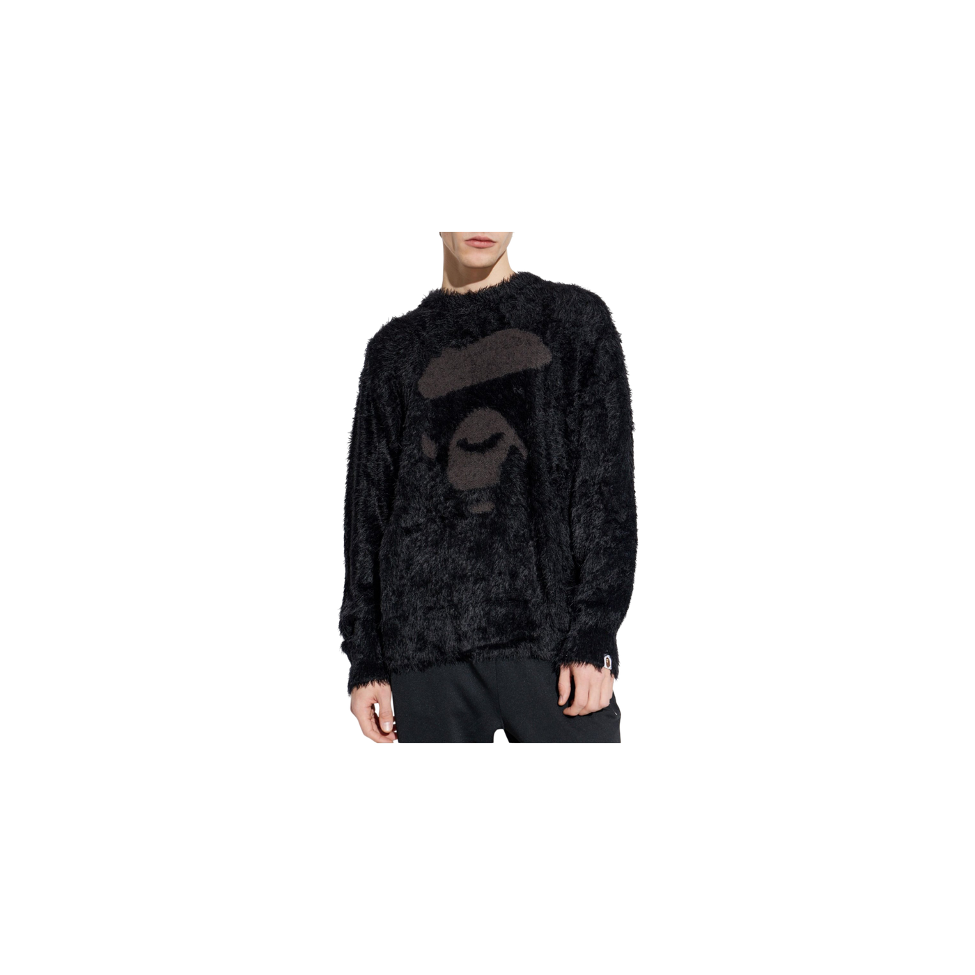A BATHING APE® Fuzzy Logo Knitted Sweater