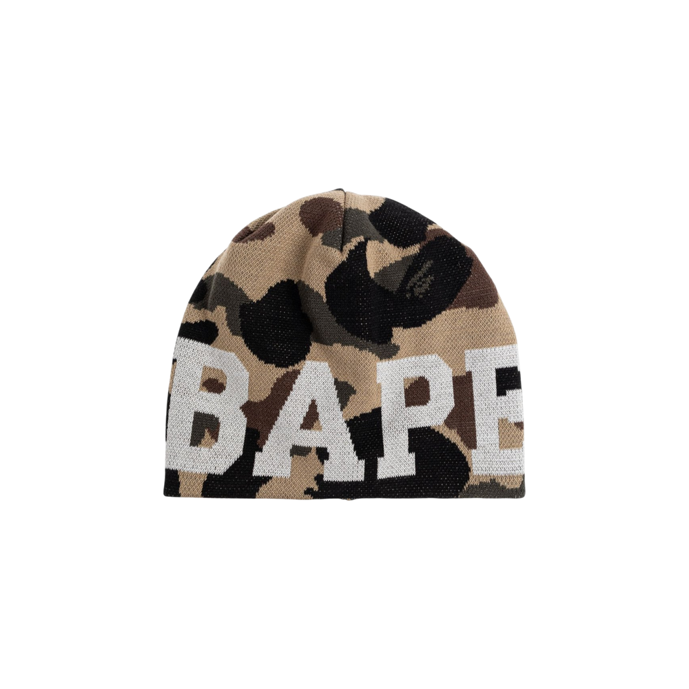 A BATHING APE® Logo Camo Beanie Hat