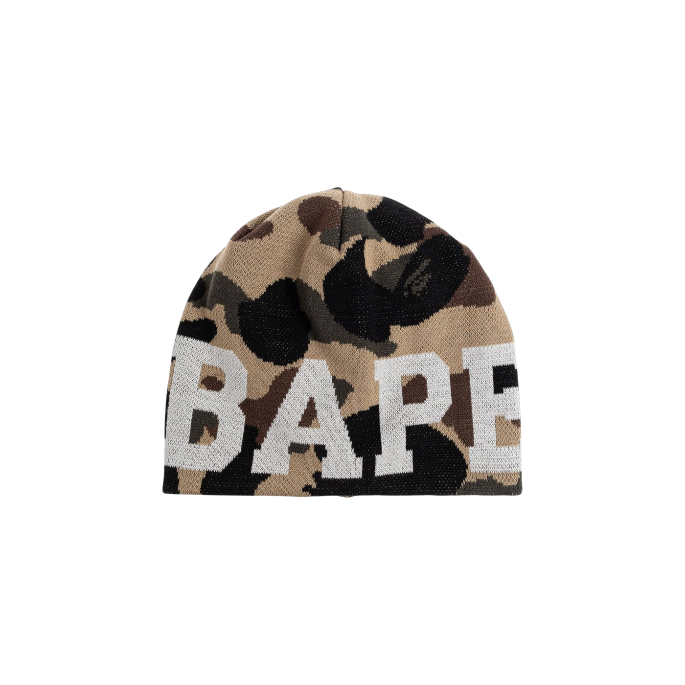 A BATHING APE® Logo Camo Beanie Hat