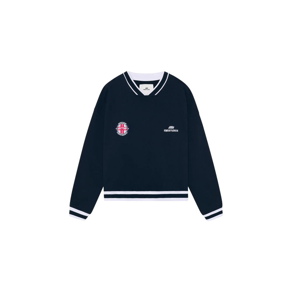 Eme Studios Academy Navy Oversized Crewneck