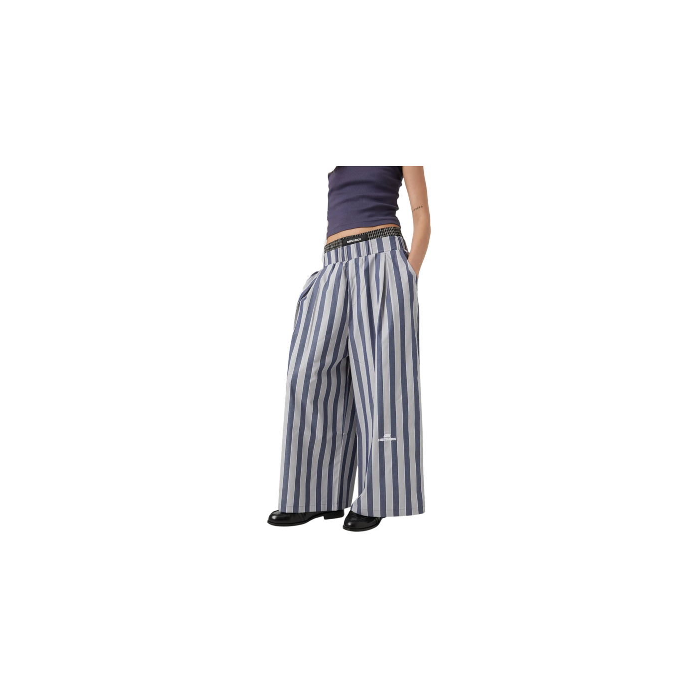Eme Studios Agl Striped Wide Pants