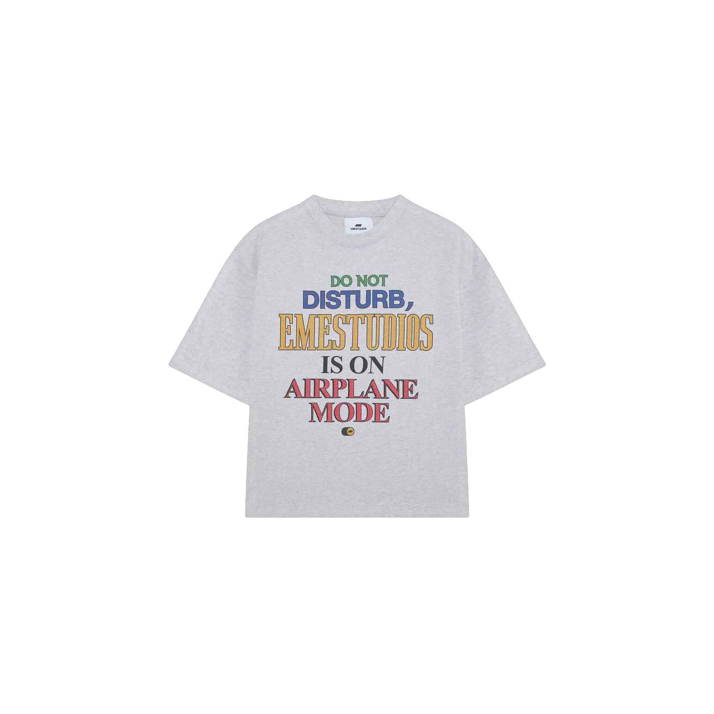 Eme Studios Airplane Mode Heather Grey Oversized T-Shirt